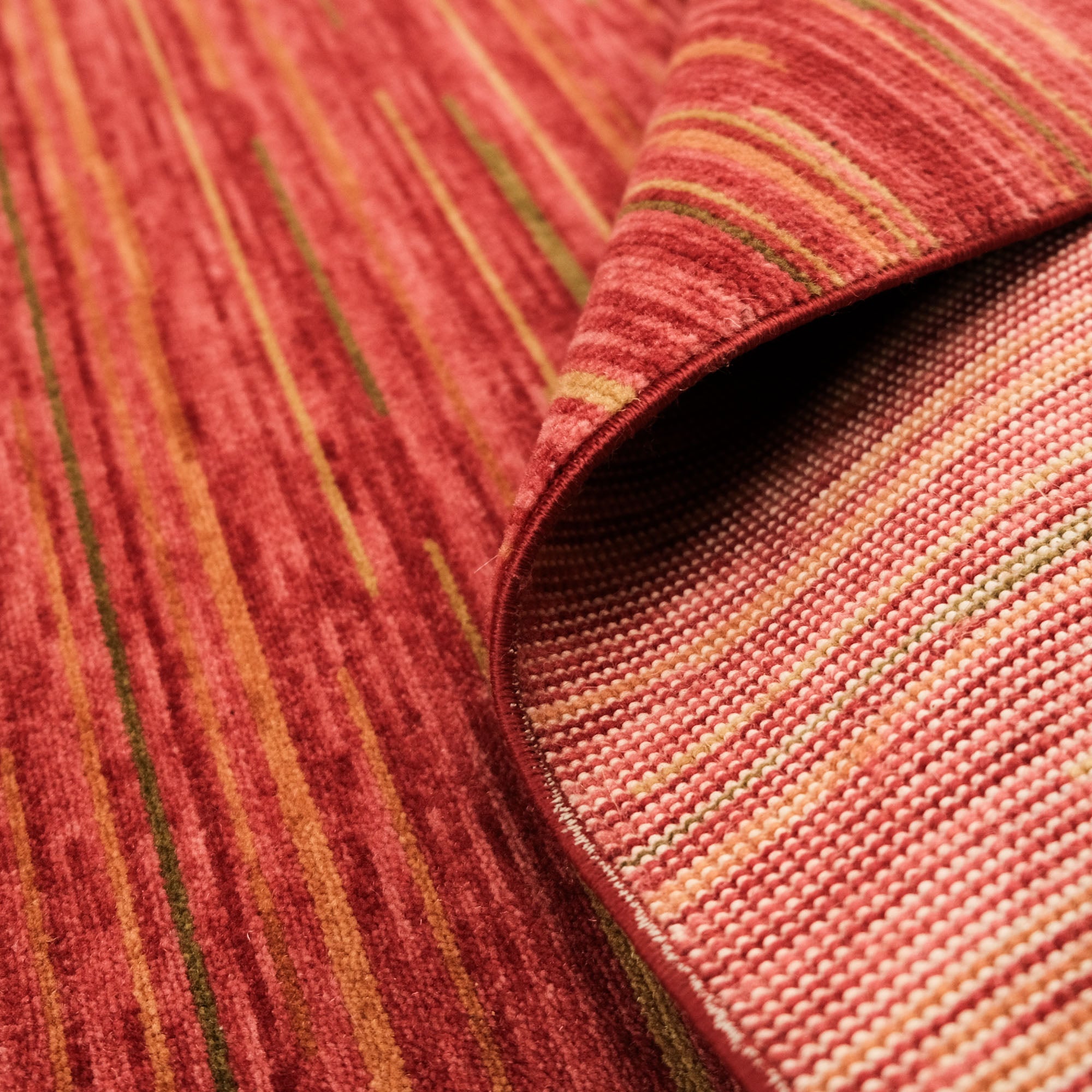 Heritage Series Striped Pattern Terra Loom-Woven Rug