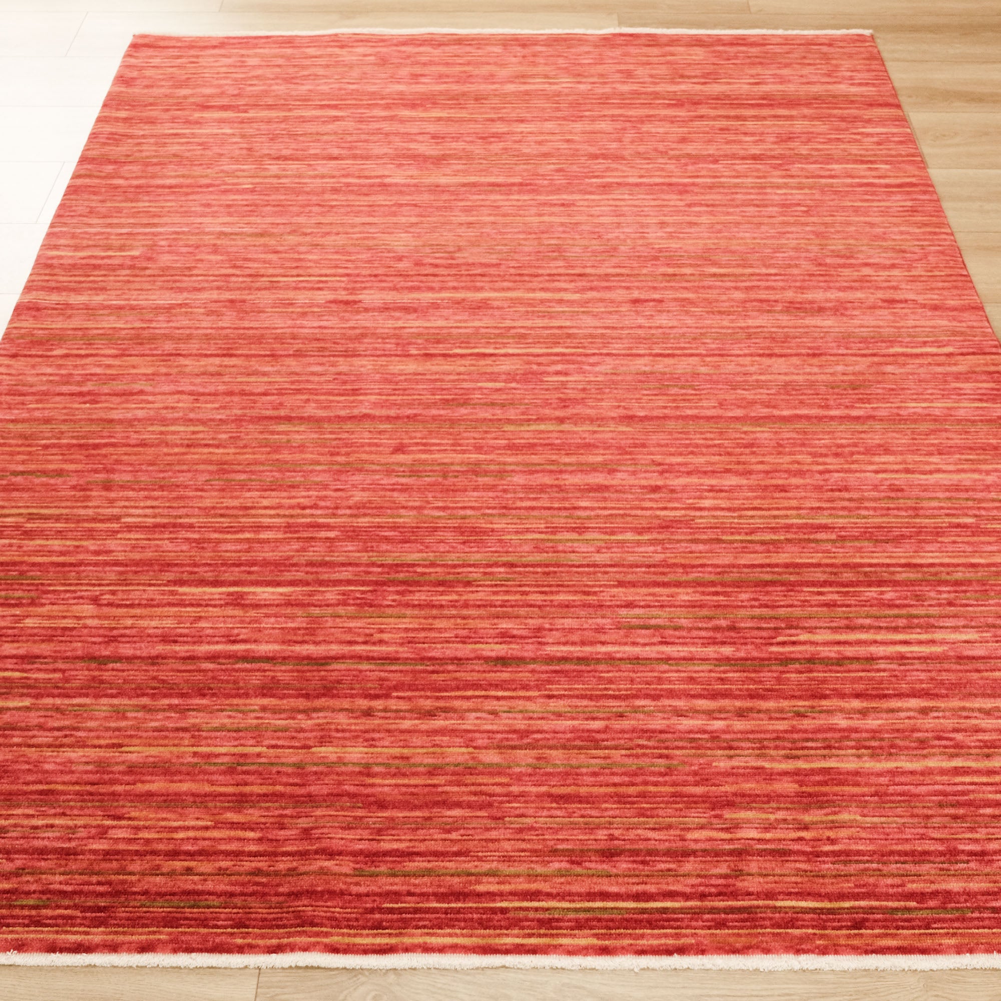 Heritage Serisi Çizgi Desenli Terra Tezgah Dokuma Halı