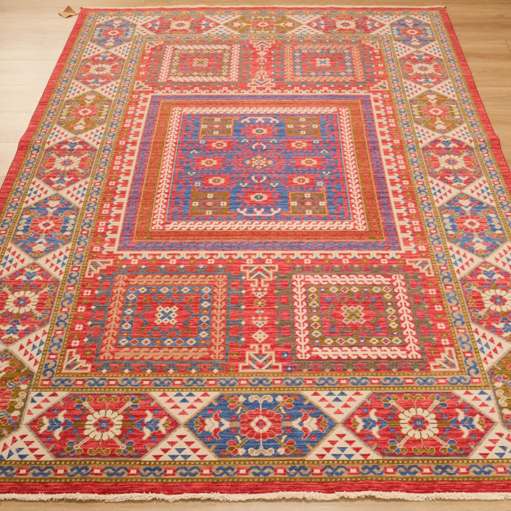 Heritage Serisi Tezgah Dokuma Anadolu Desenli Rengarenk Halı