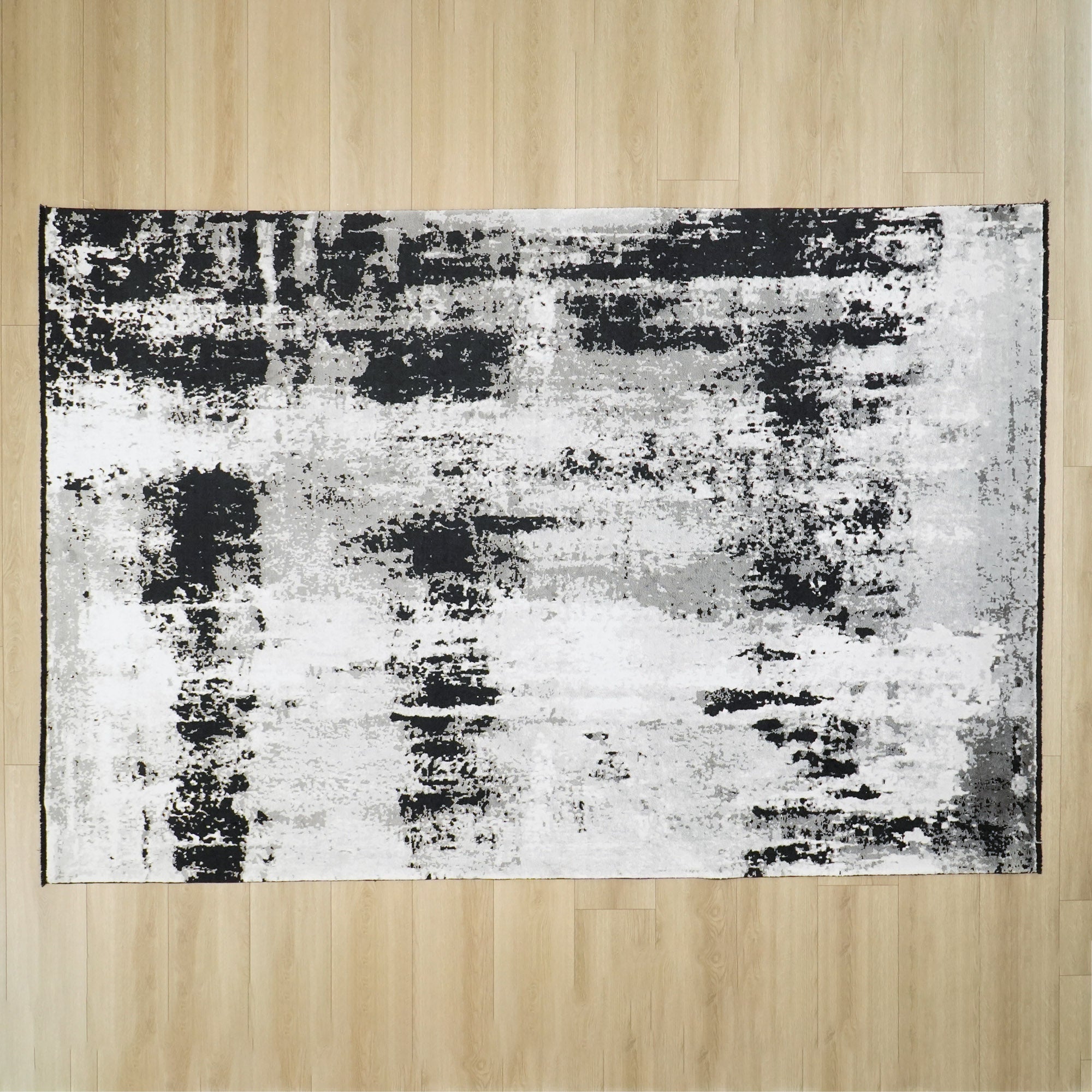 Heritage Series Abstract Patterned Black Wool Carpet