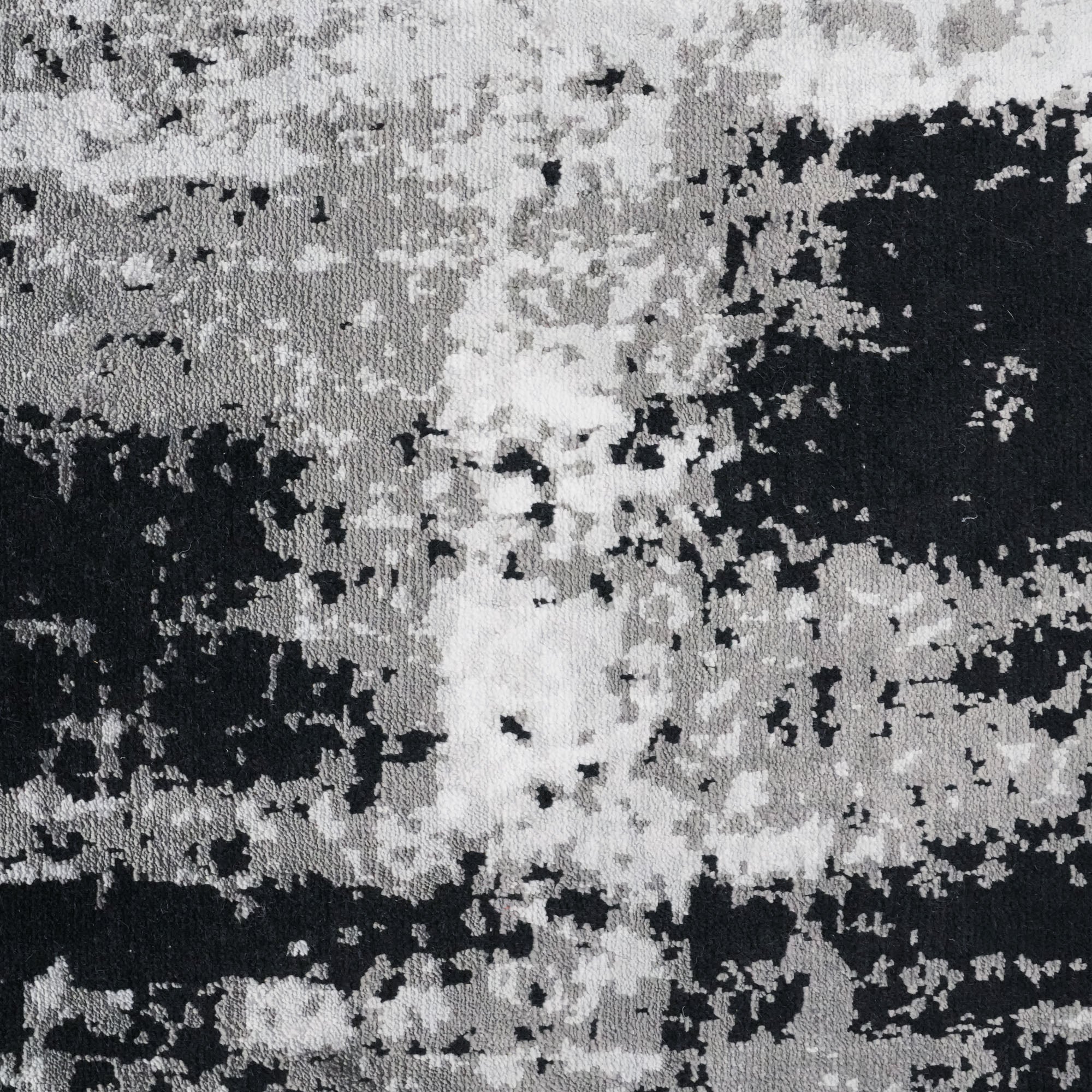 Heritage Series Abstract Patterned Black Wool Carpet