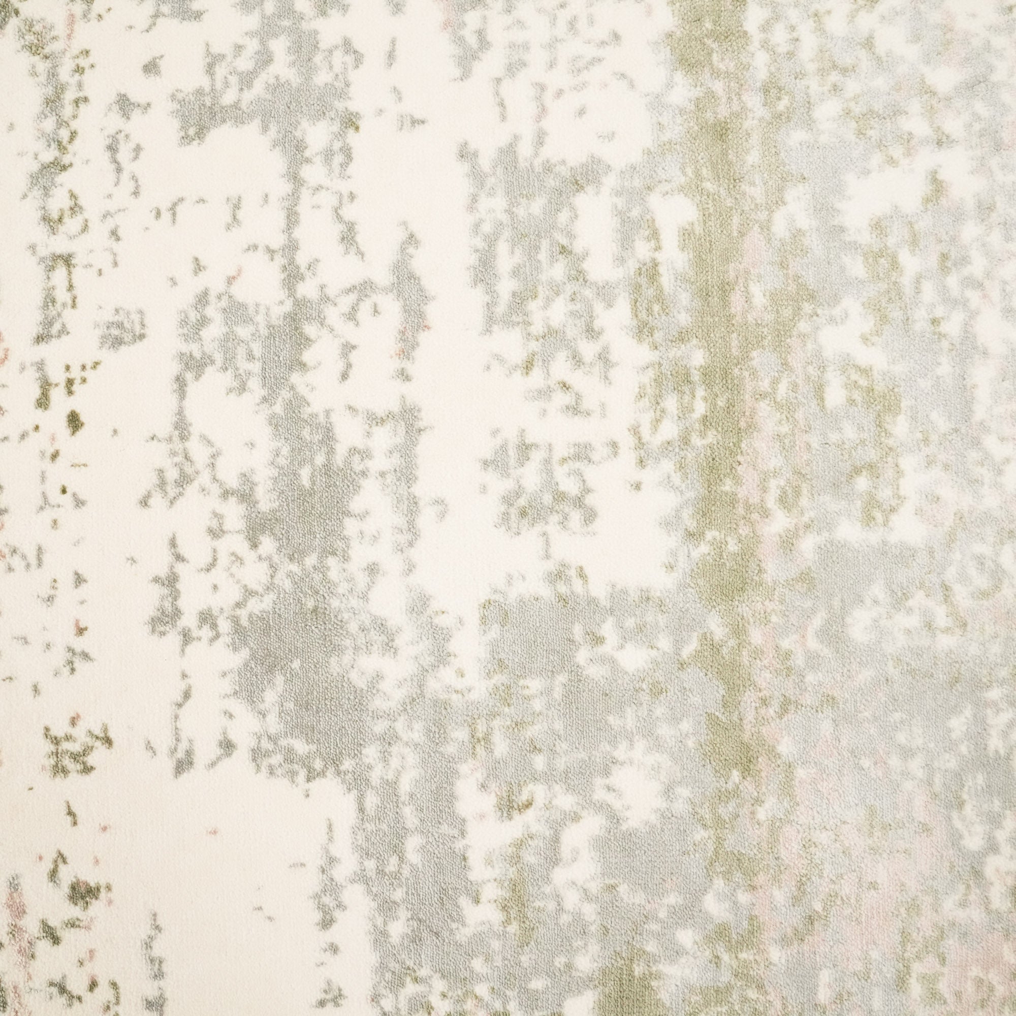 Heritage Serisi Soyut Desenli Yeşil Yün Halı