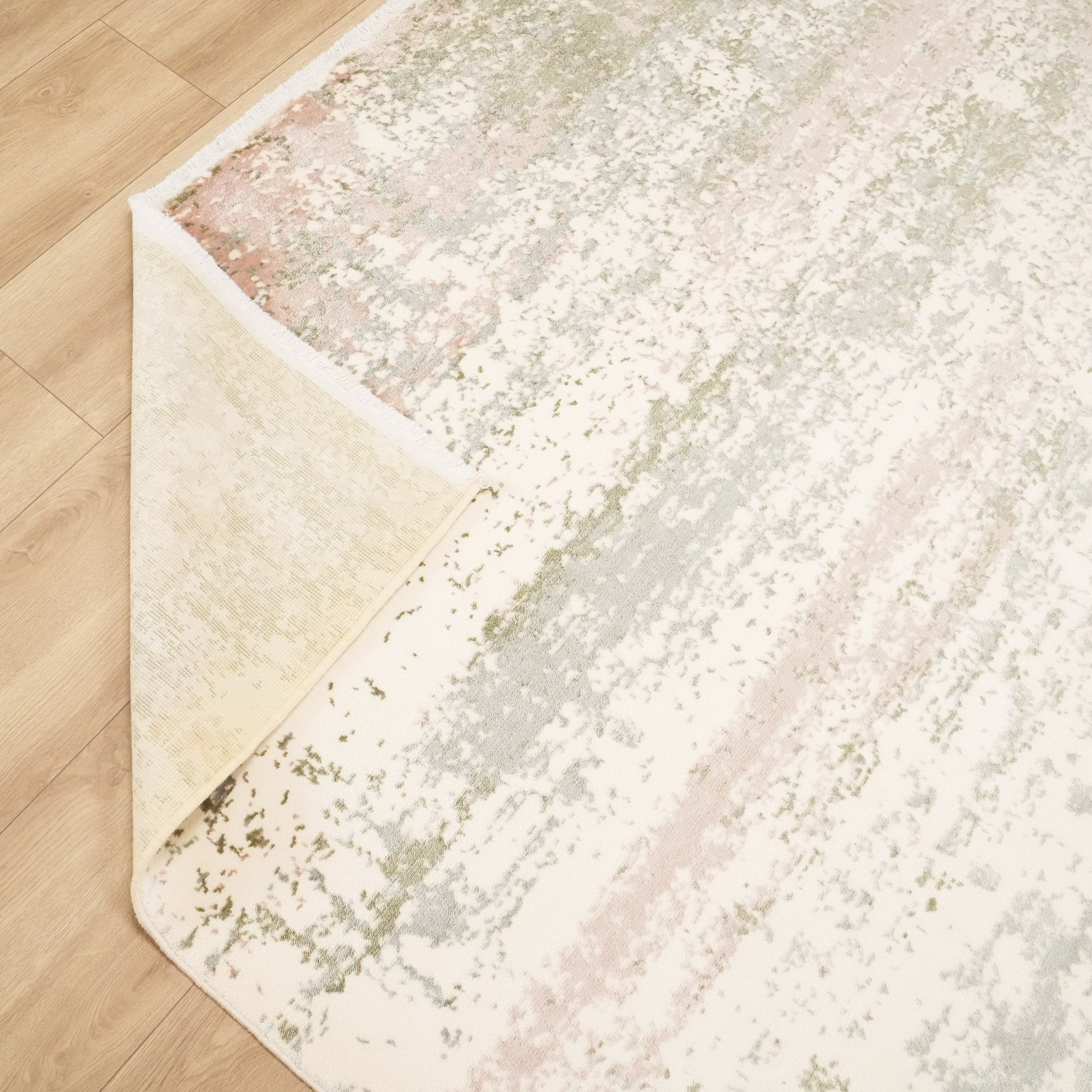 Heritage Serisi Soyut Desenli Yeşil Yün Halı