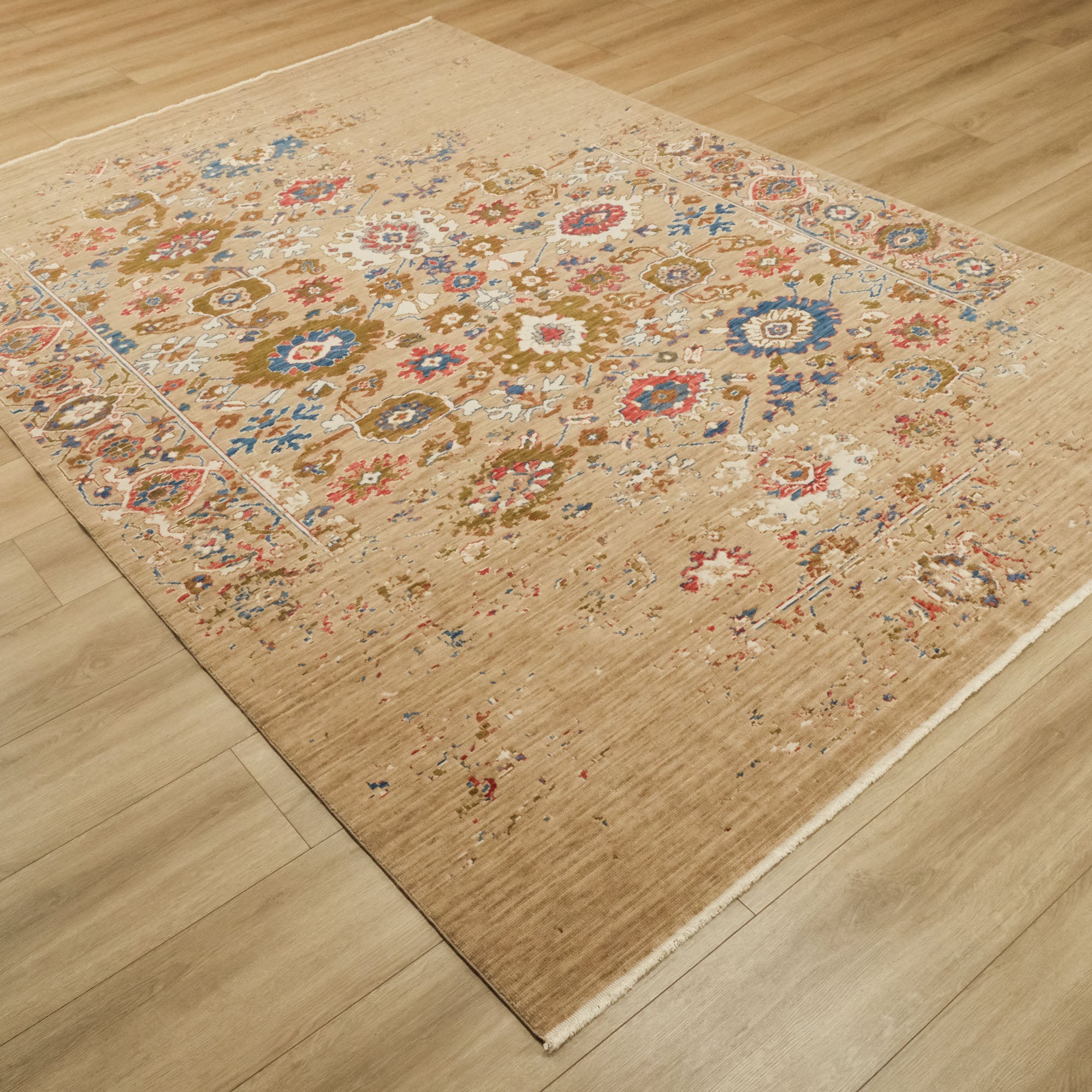 Heritage Serisi Vintage Desenli Tezgah Dokuma Çiçekli Halı