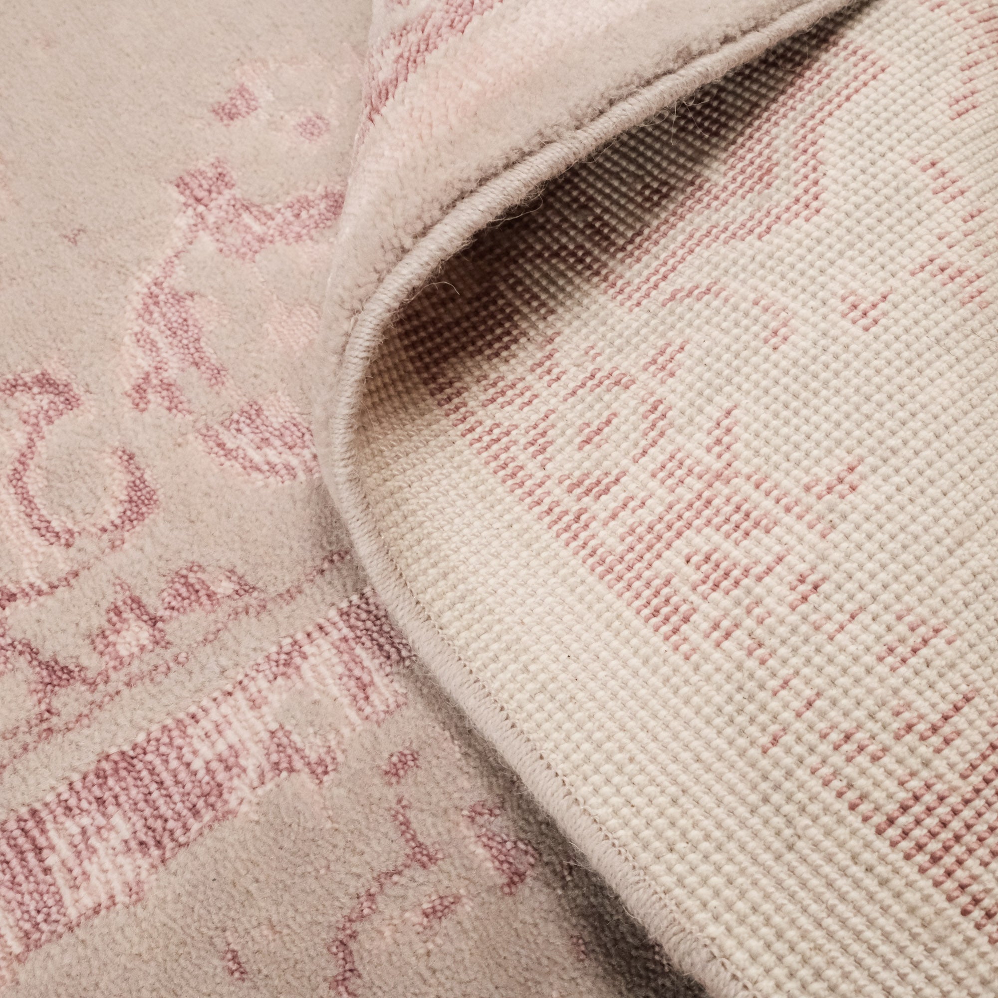 Heritage Serisi Vintage Pembe Tezgah Dokuma Halı