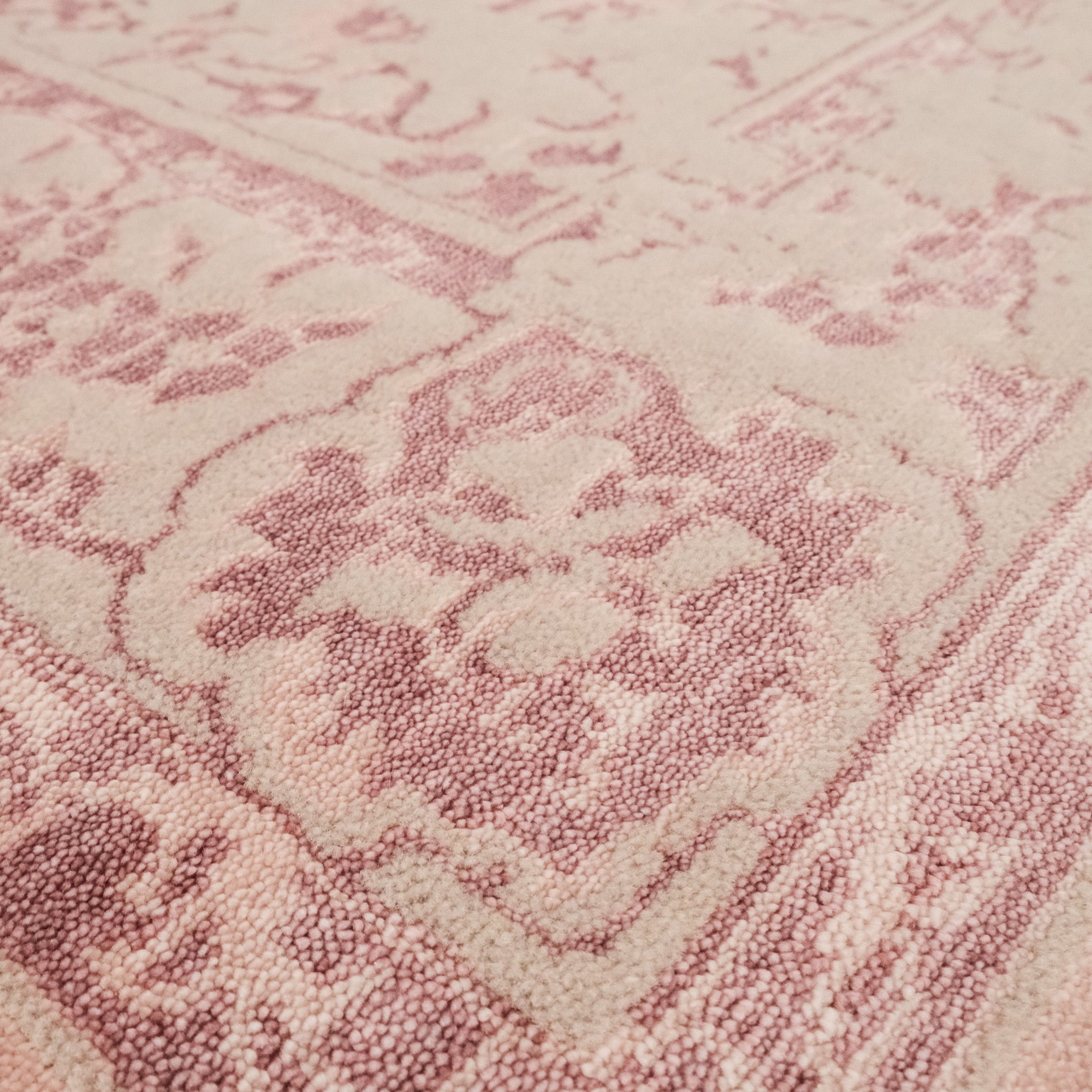 Heritage Serisi Vintage Pembe Tezgah Dokuma Halı
