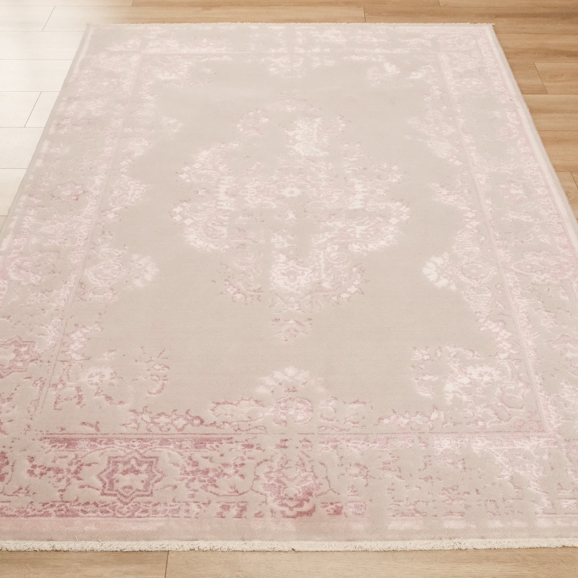 Heritage Serisi Vintage Pembe Tezgah Dokuma Halı