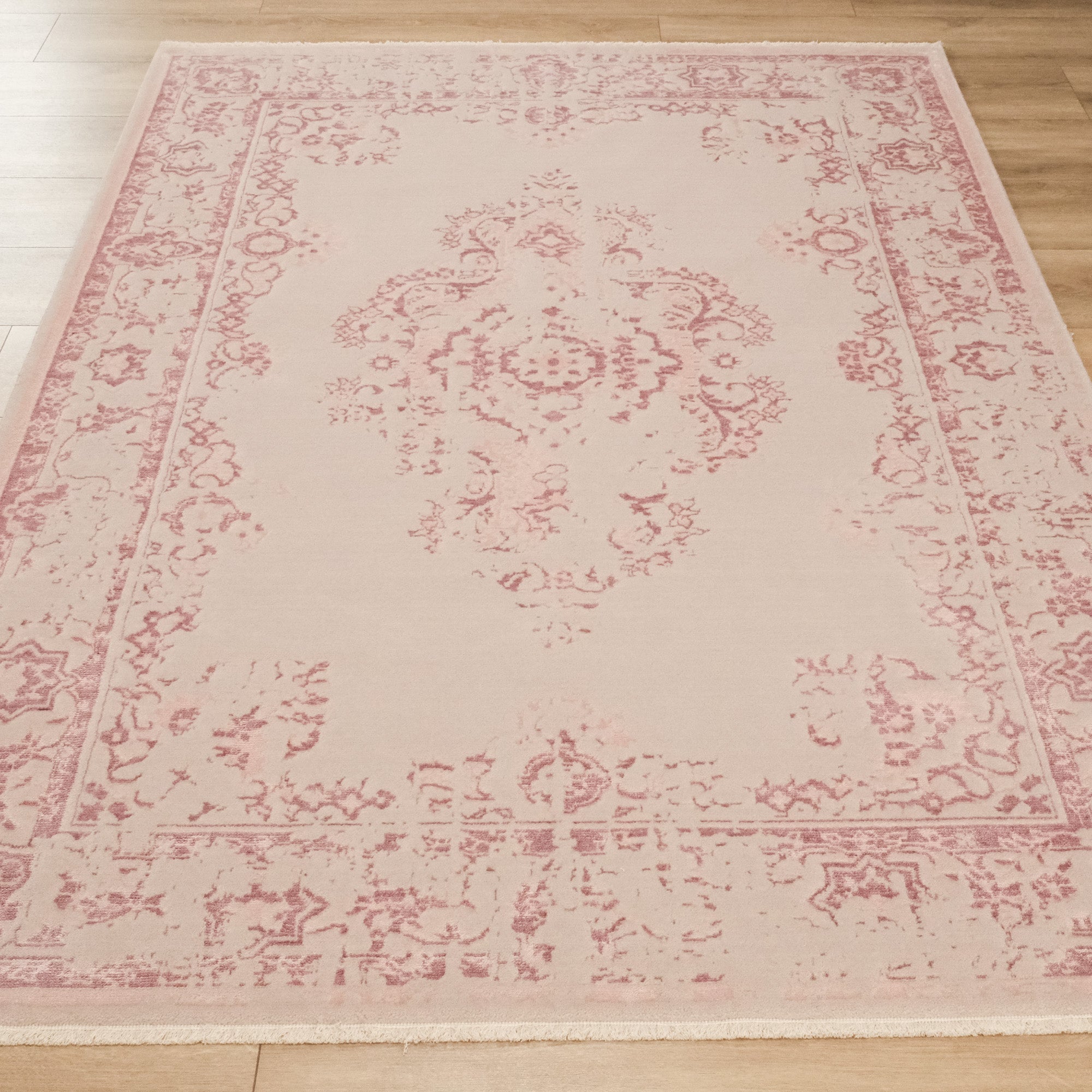 Heritage Serisi Vintage Pembe Tezgah Dokuma Halı
