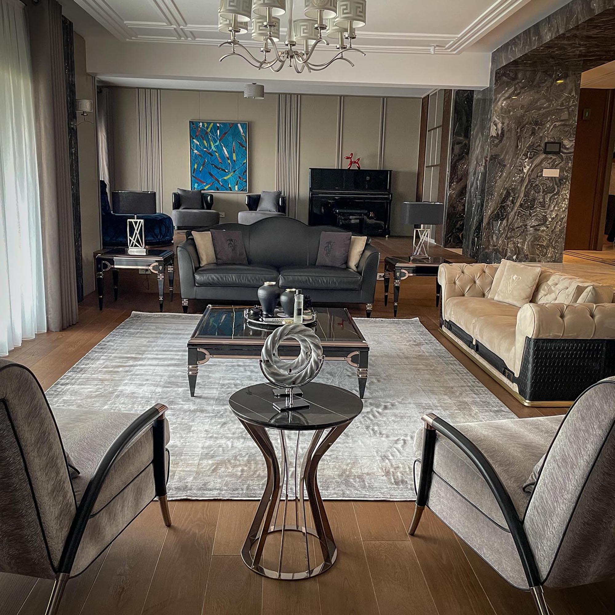 Frame Patterned Machine Woven Carpet