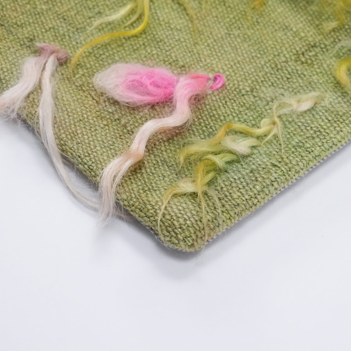 Green Scattered-Motif Handwoven Wool Cushion Covers, Set of Two — accessory