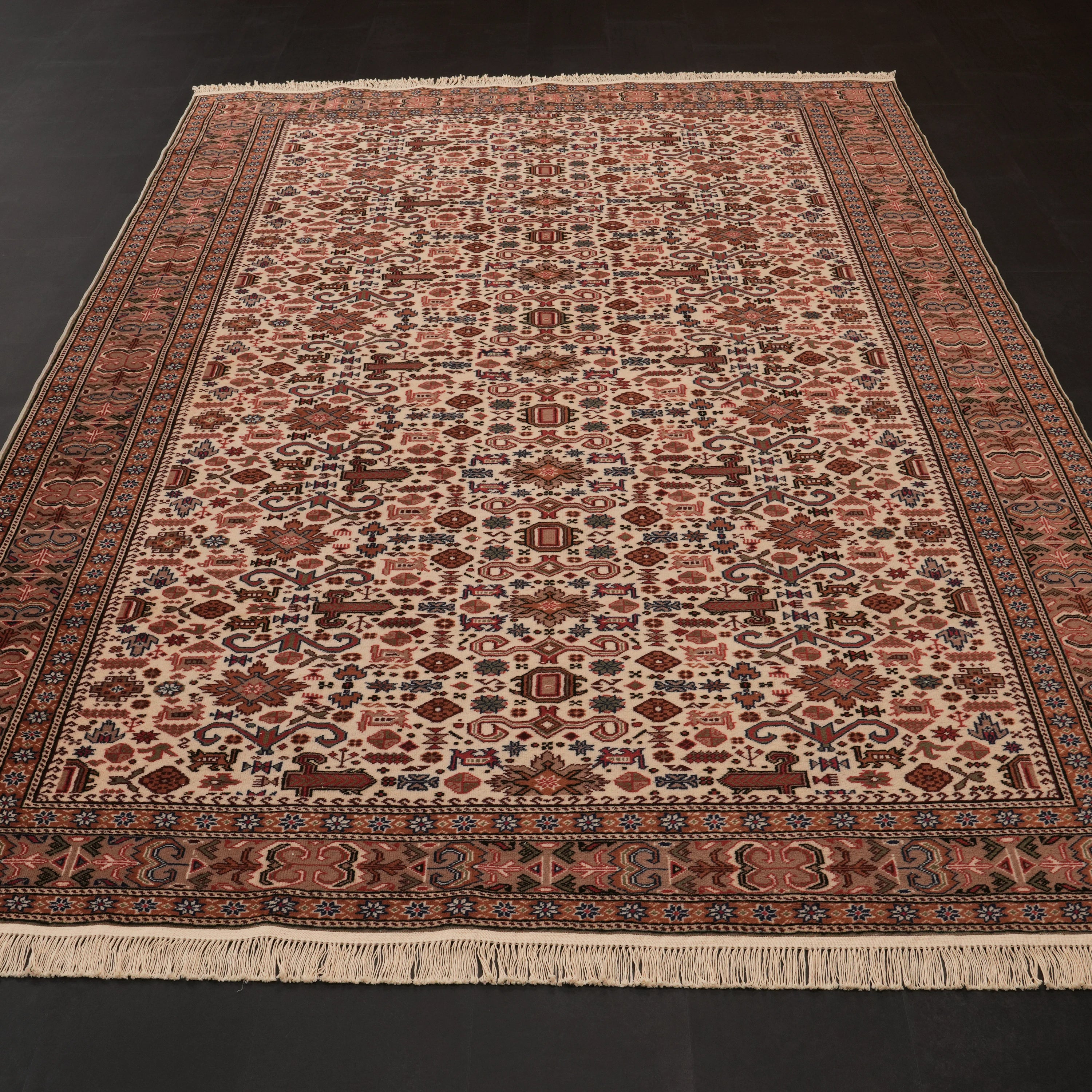 Second-Hand Anatolian Patterned Handwoven Bünyan Rug