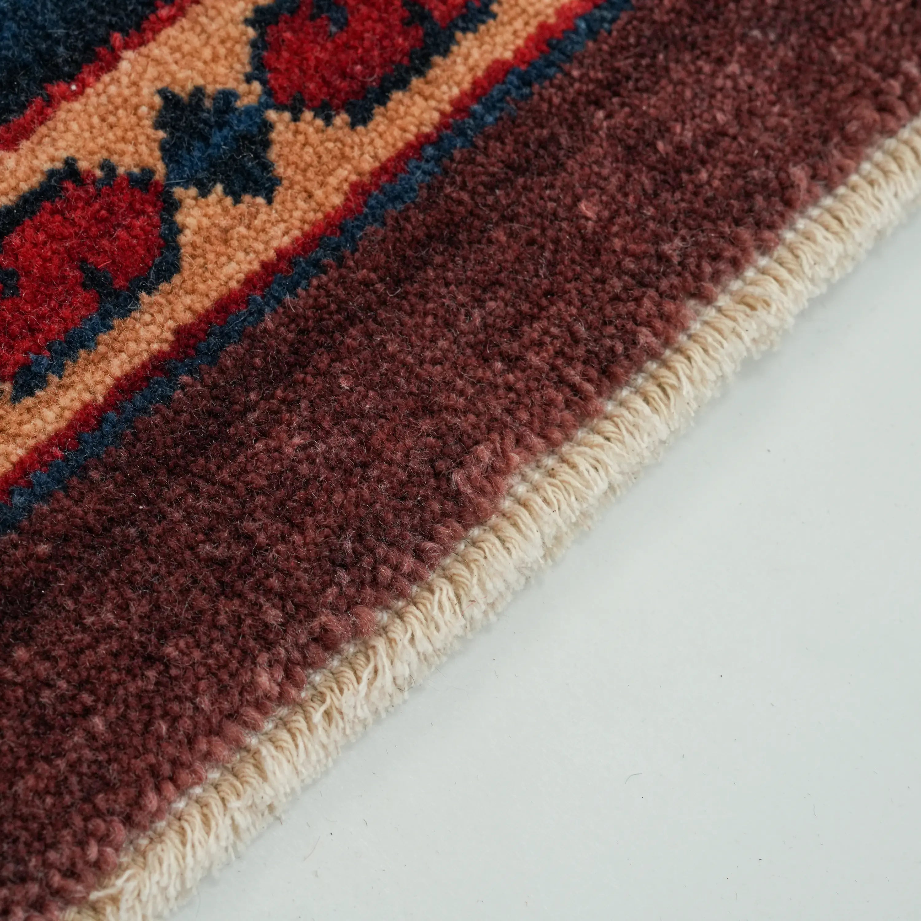 Kadim Series Anatolian Pattern Colorful Wool Loom Woven Rug