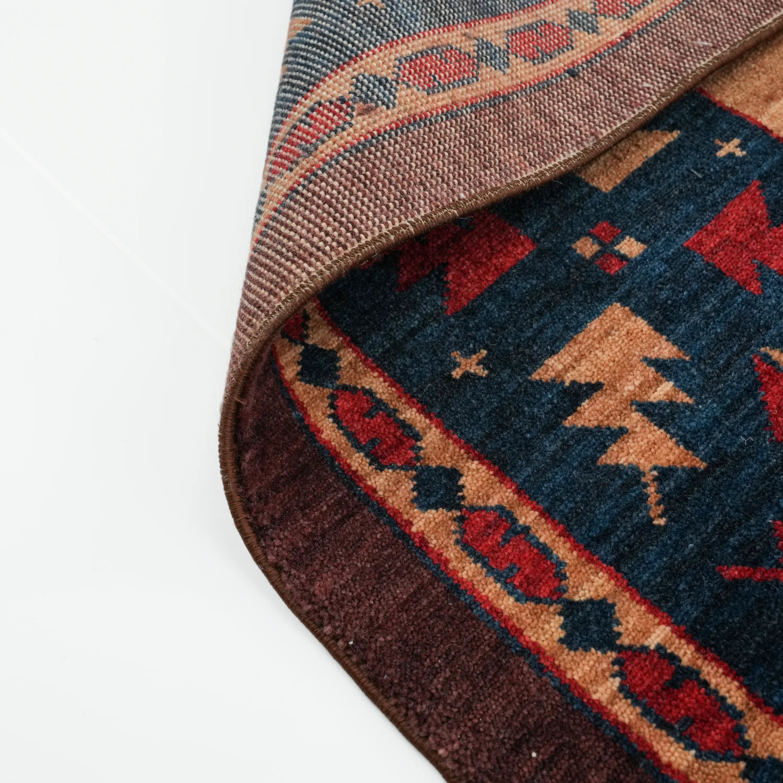 Kadim Series Anatolian Pattern Colorful Wool Loom Woven Rug