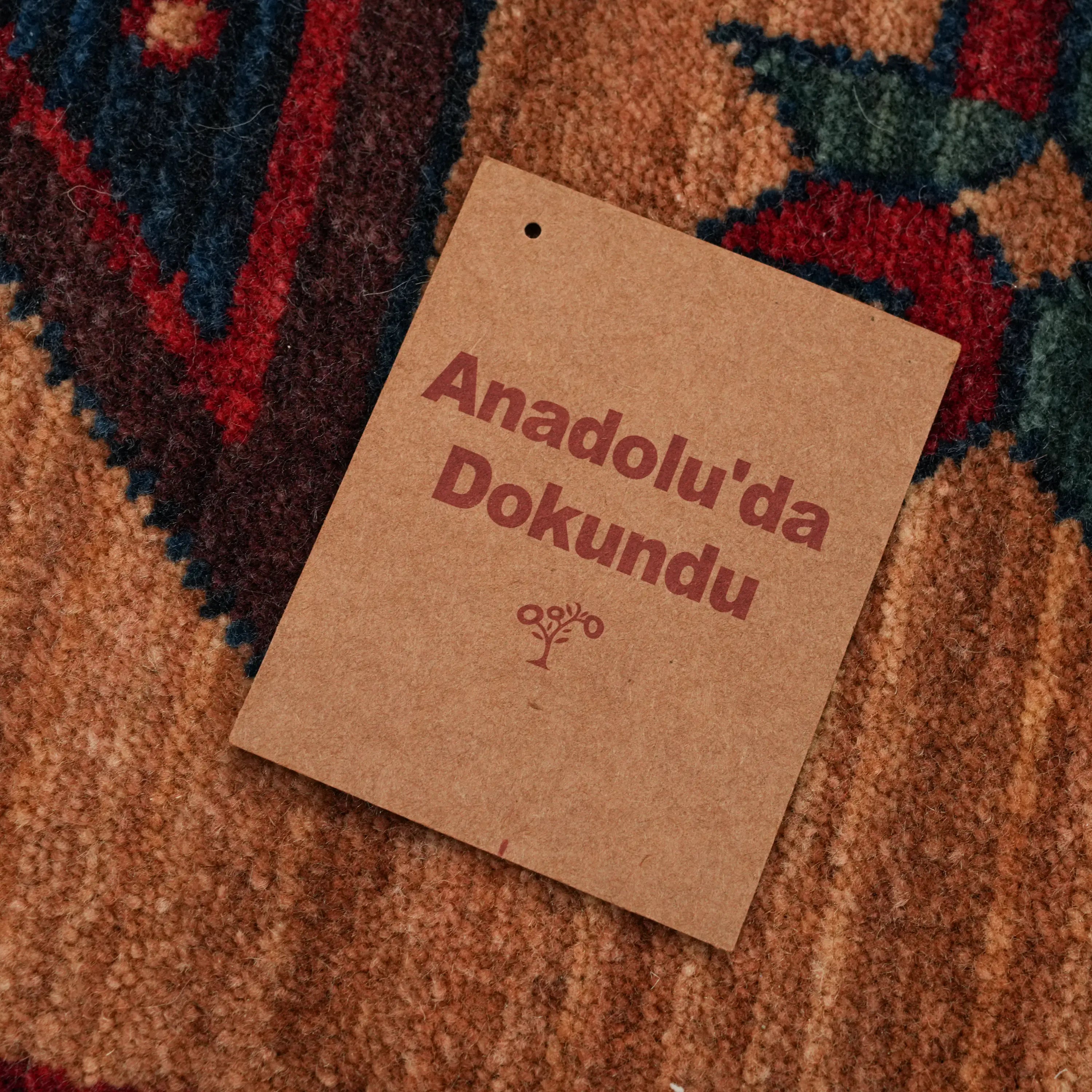 Kadim Series Anatolian Pattern Colorful Wool Loom Woven Rug