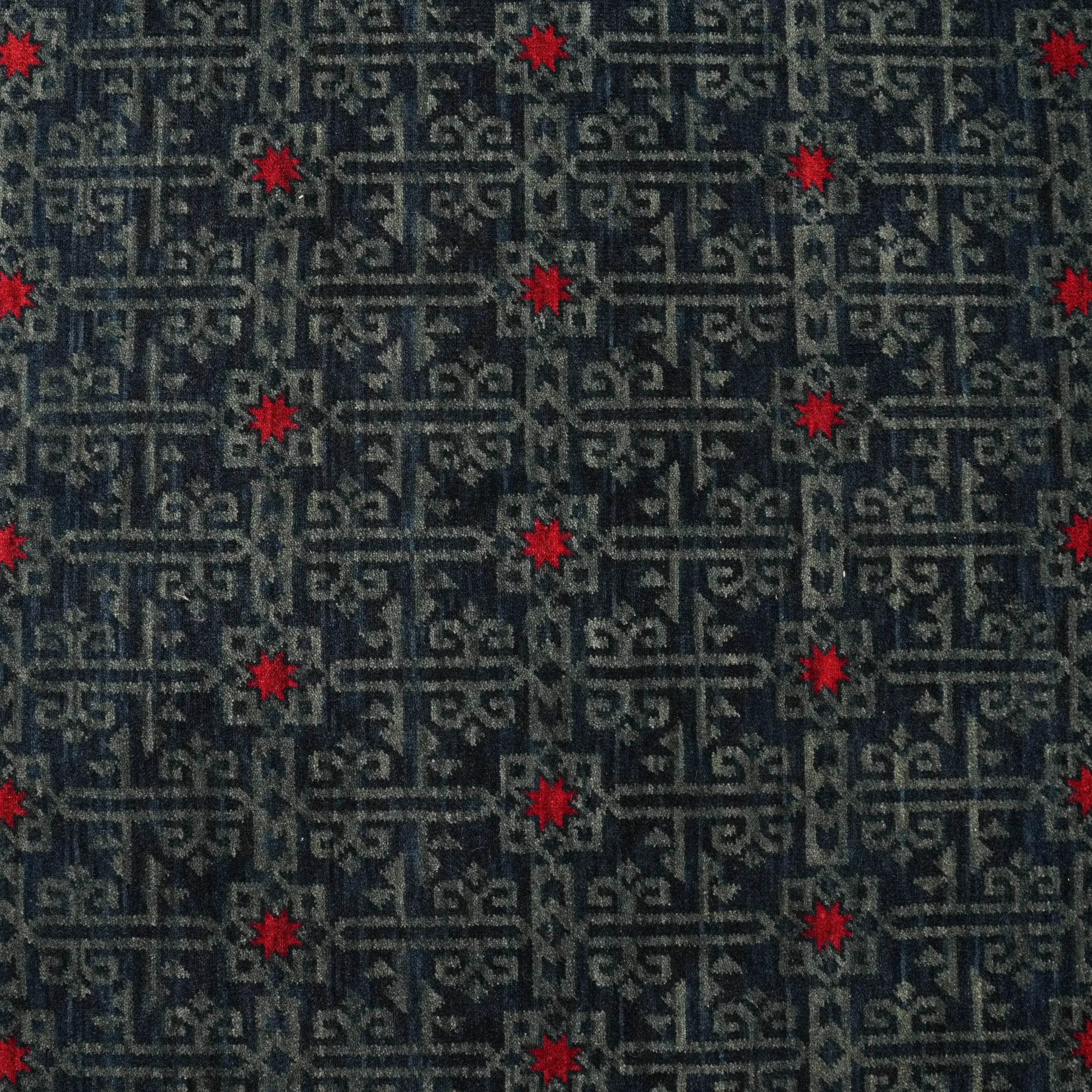 Kadim Serisi Anadolu Desenli Yün Mavi Tezgah Dokuma Halı