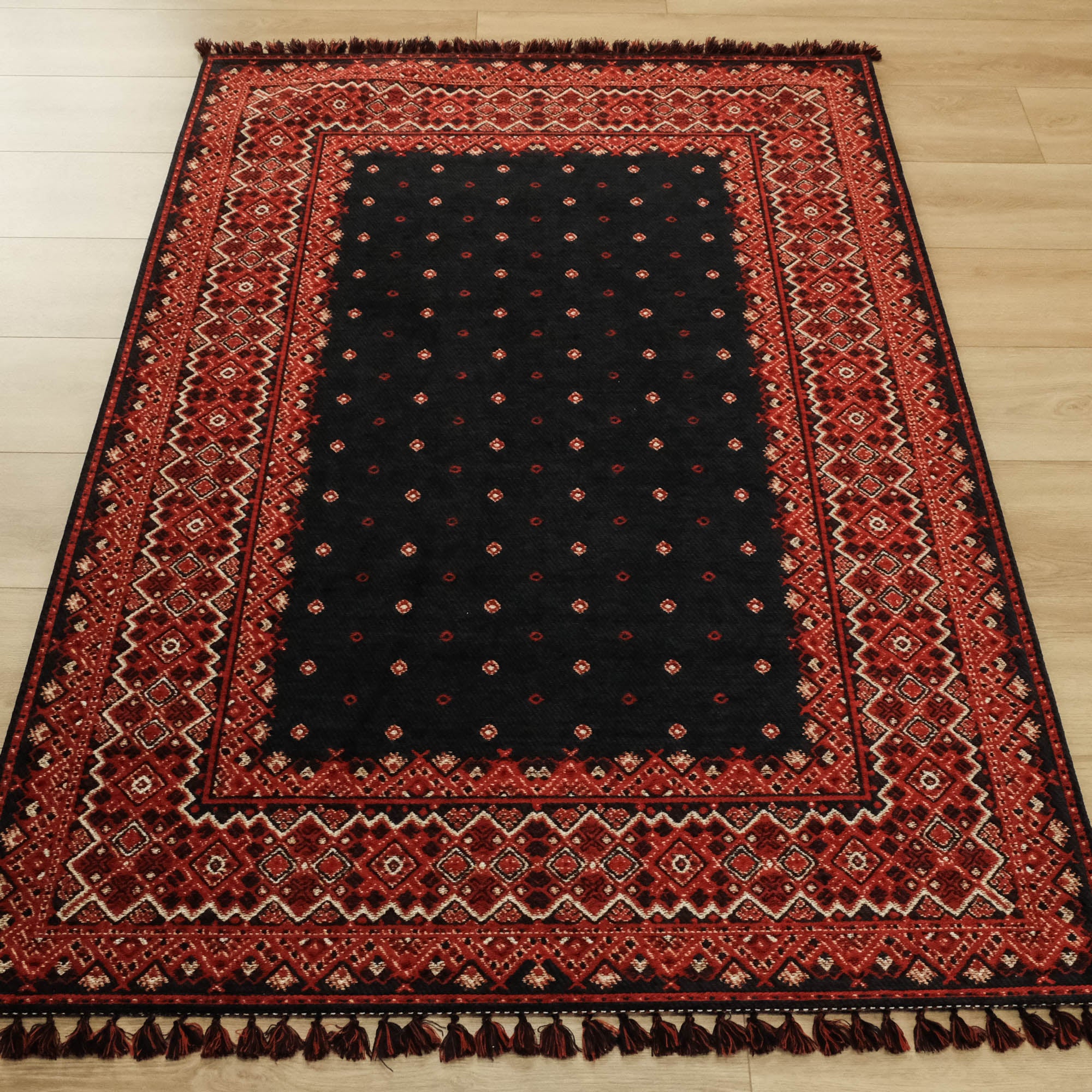 Kehribar Serisi Makine Dokuma Kırmızı Halı