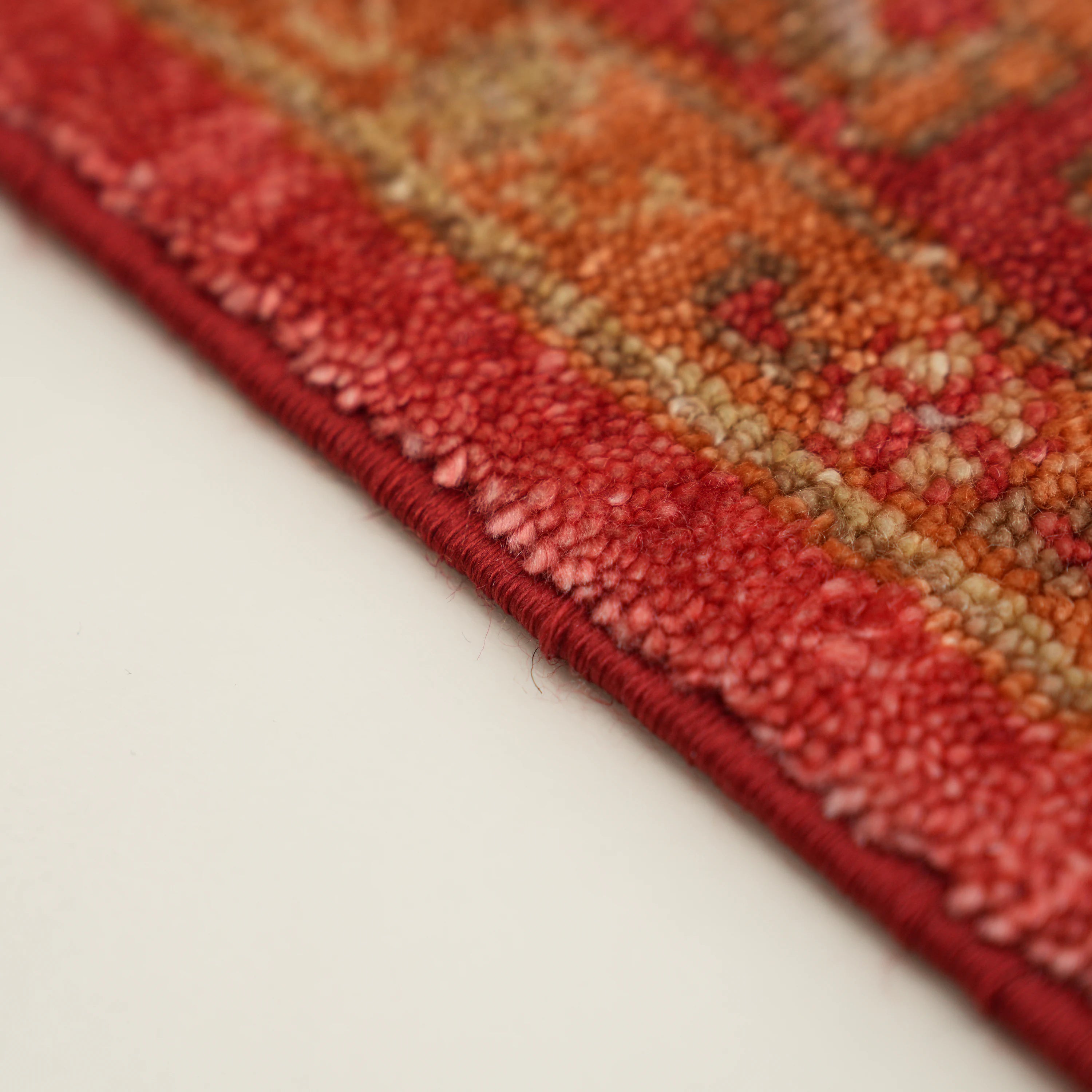 Red Tencel Loom Woven Prayer Rug