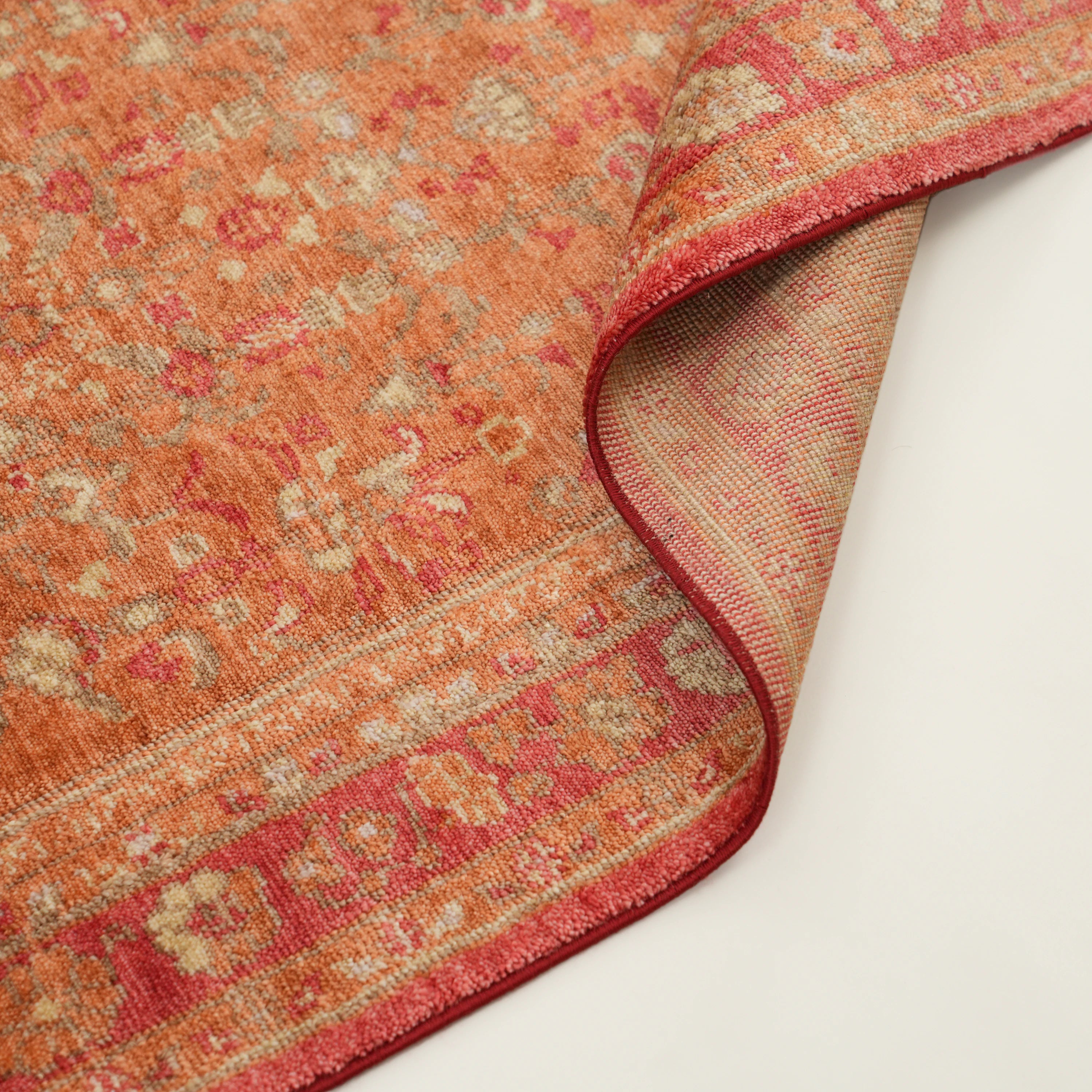 Red Tencel Loom Woven Prayer Rug