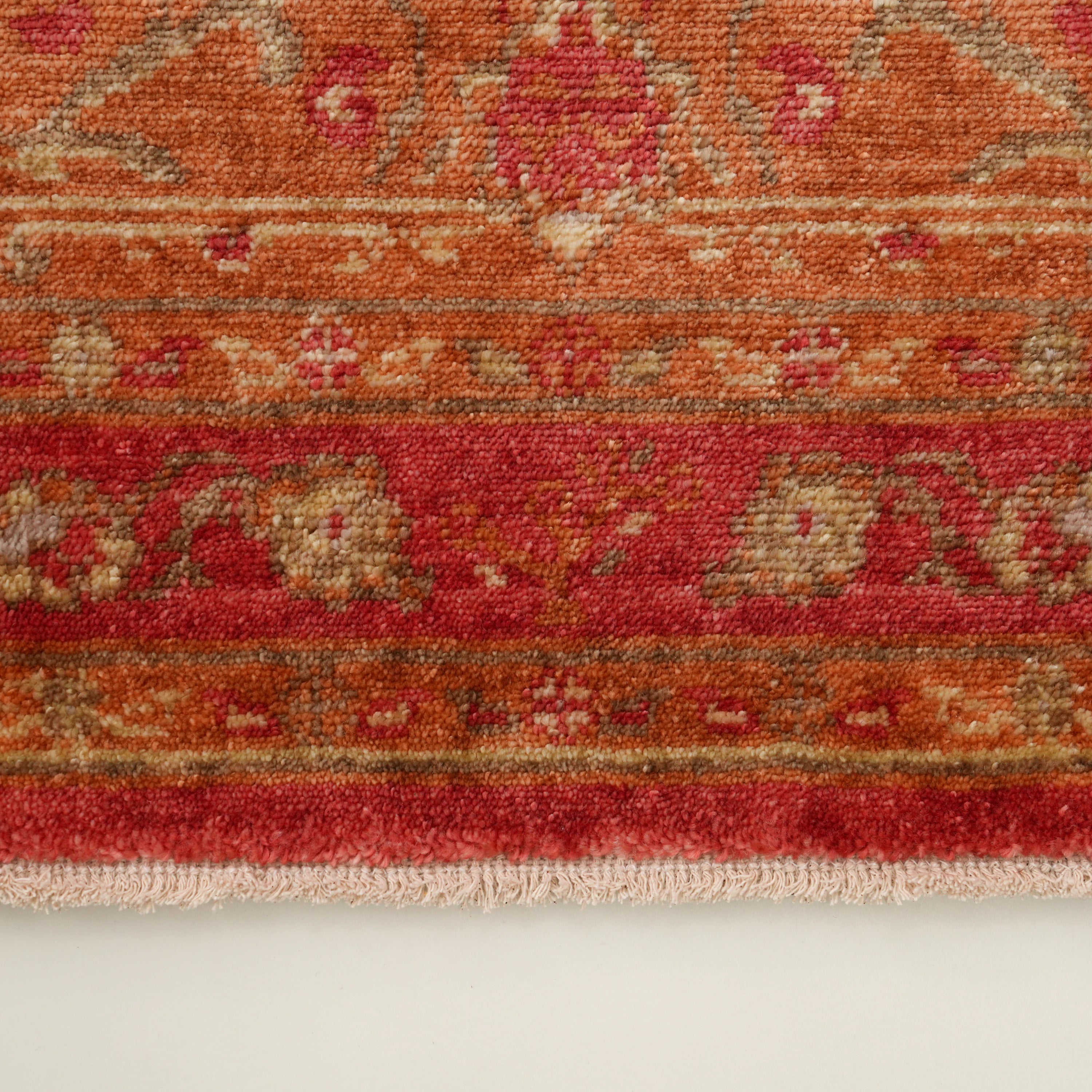 Red Tencel Loom Woven Prayer Rug