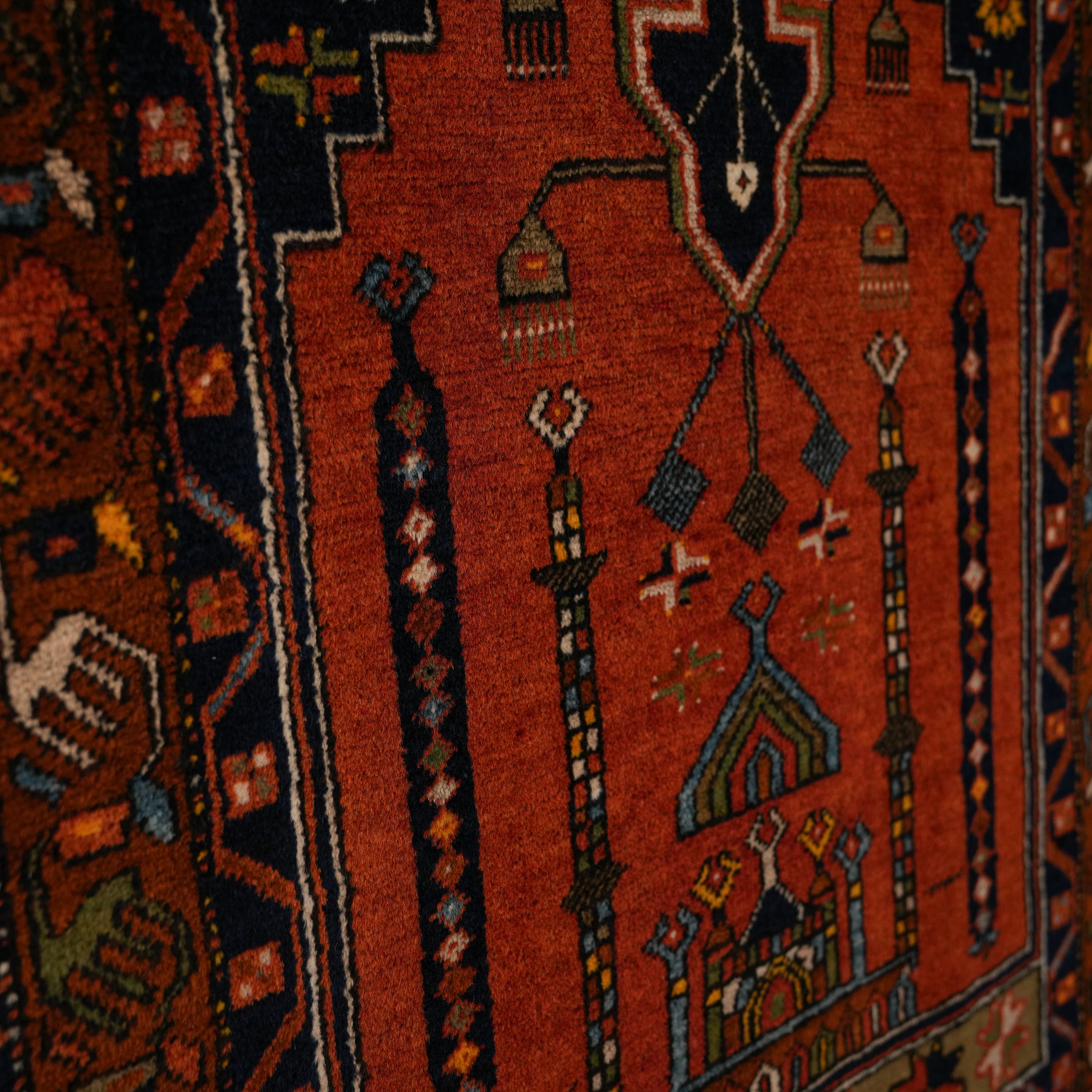 Köy Dokuma 80+ Yaş Sandık Eskisi Kök Boya Yahyalı Seccade Halı