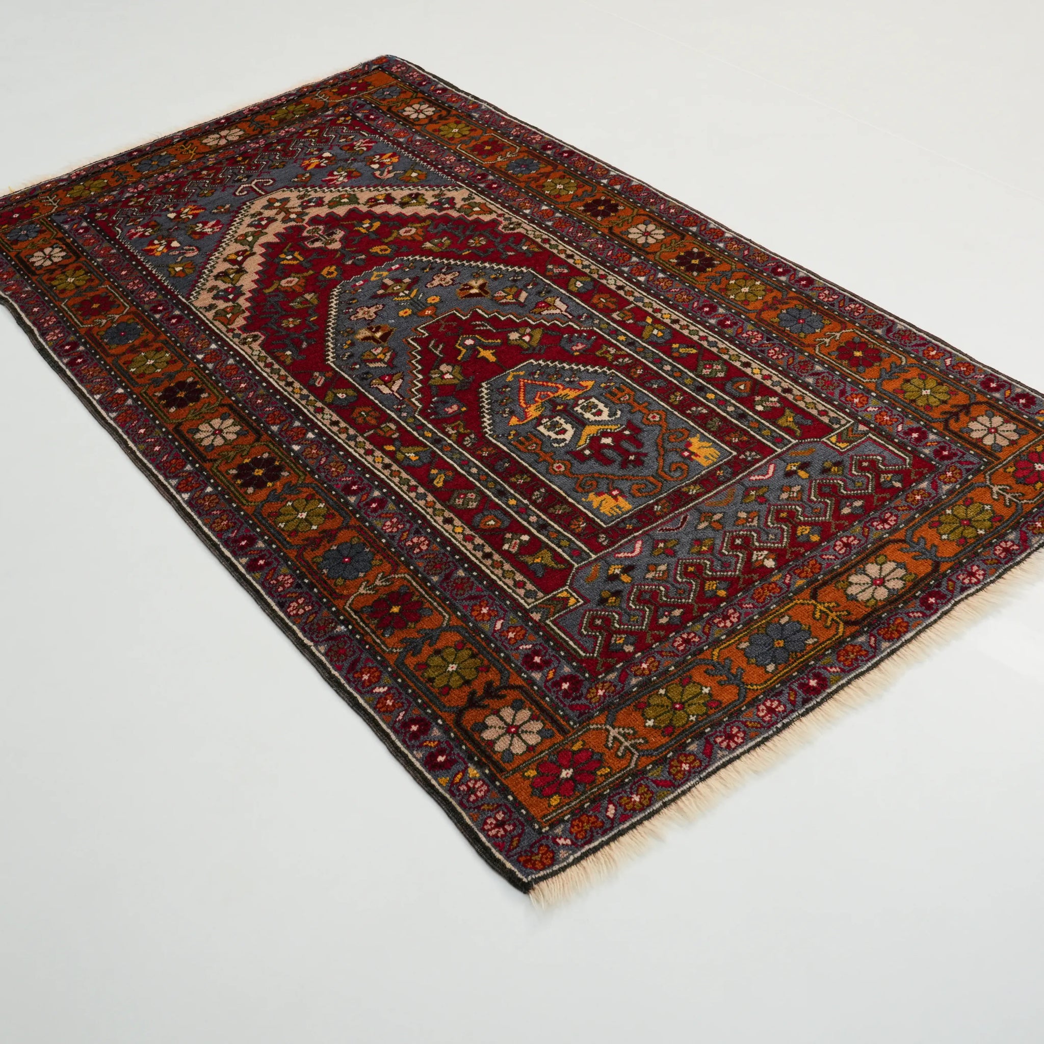 Village Weaving Kirmen Chest Old Yahyalı Rug Prayer Rug
