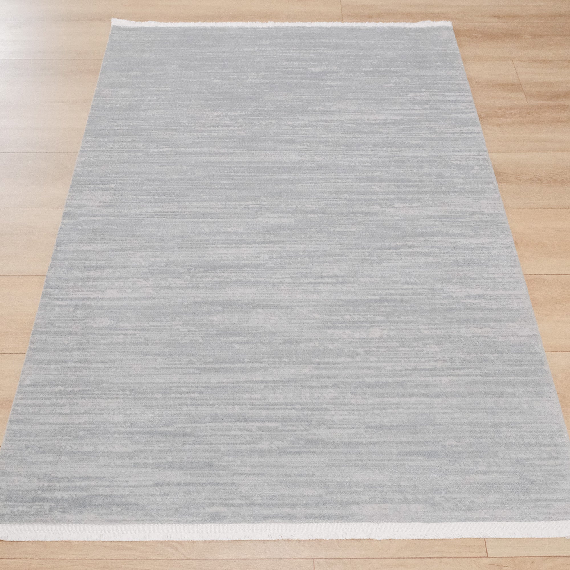 Lagos Serisi Sade Desenli Akrilik Gri Halı