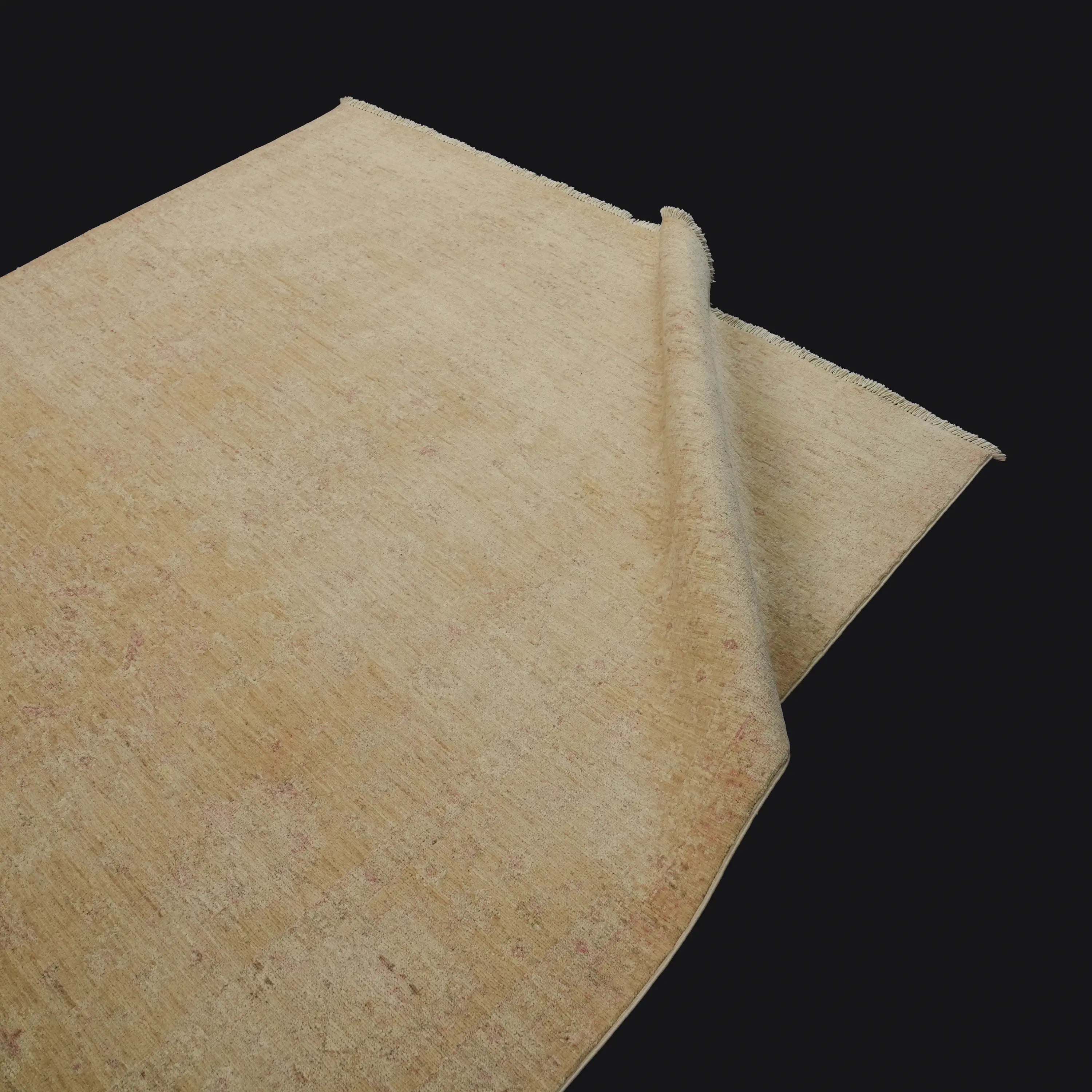 Mahal Series Handwoven Vintage Pattern Cream Wool Rug