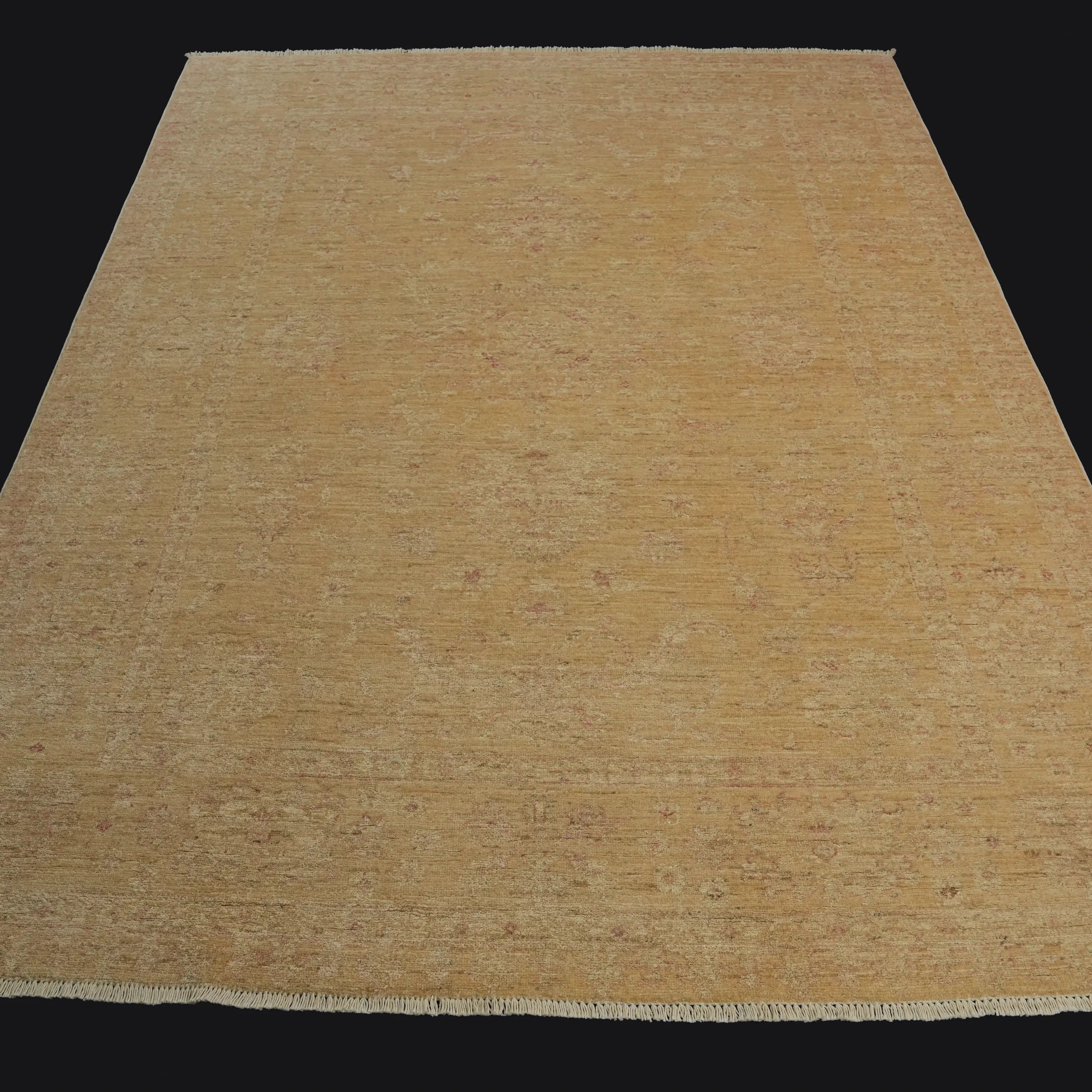 Mahal Series Handwoven Vintage Pattern Cream Wool Rug