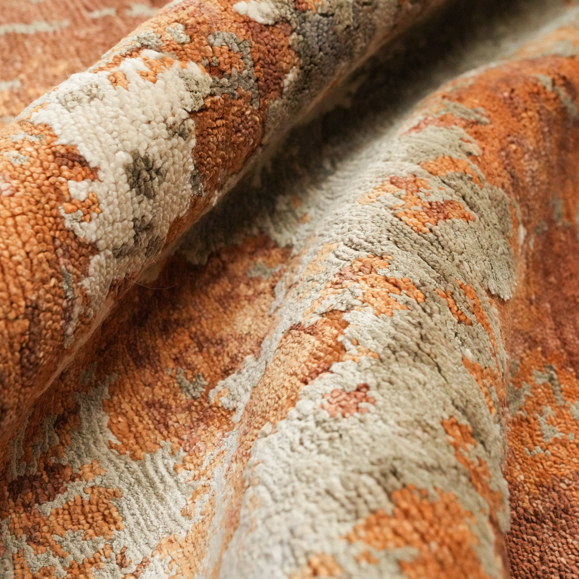 Maison Serisi El Dokuma Soyut Desenli Krem/Terra Halı