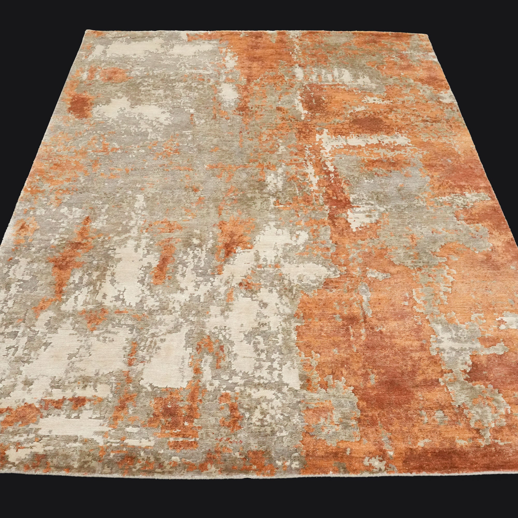 Maison Serisi El Dokuma Soyut Desenli Krem/Terra Halı