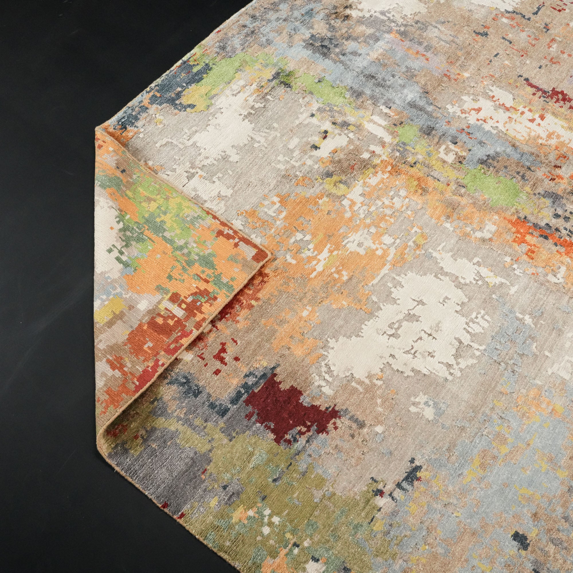 Maison Series Hand-Woven Abstract Patterned Colorful Carpet