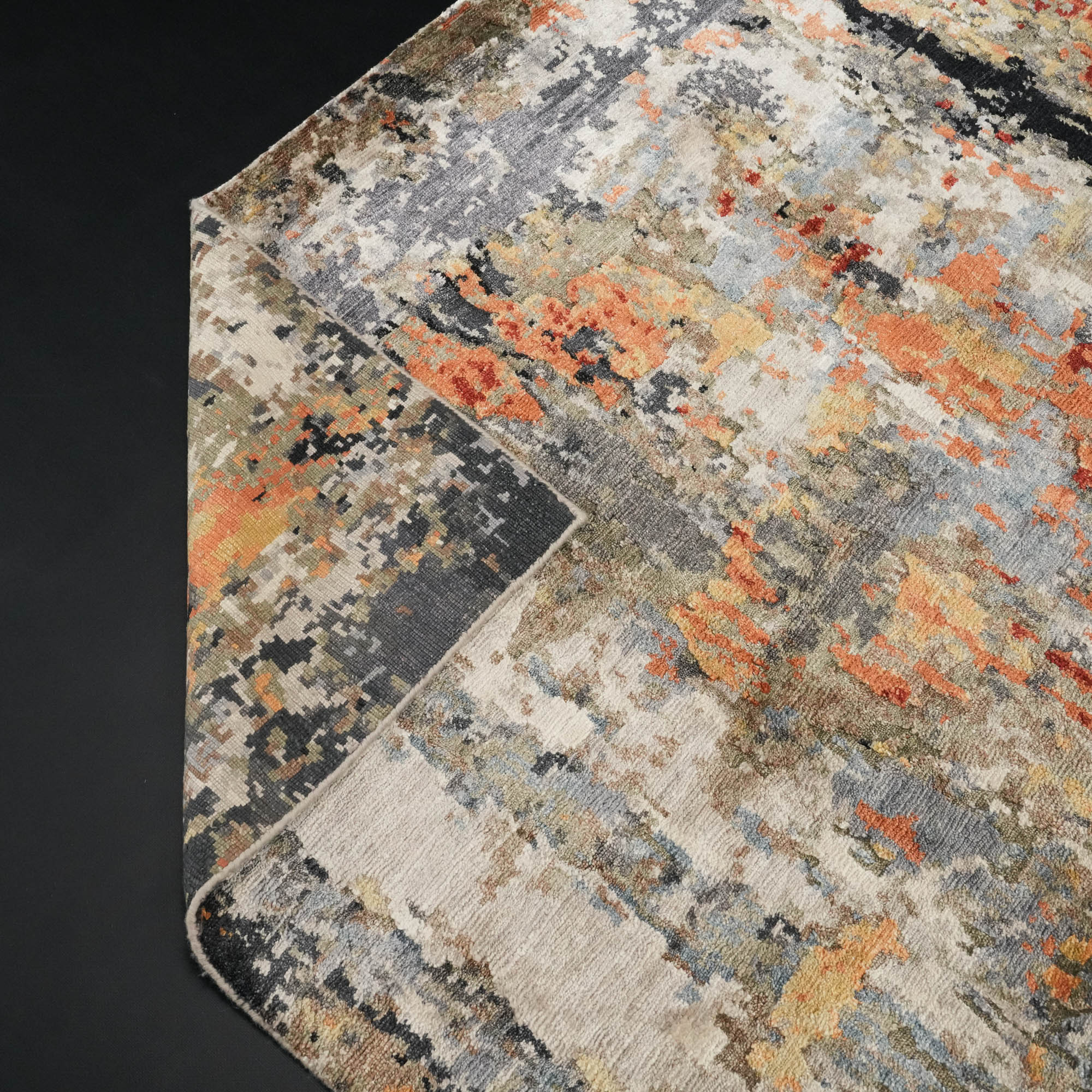 Maison Series Hand-Woven Abstract Patterned Colorful Carpet