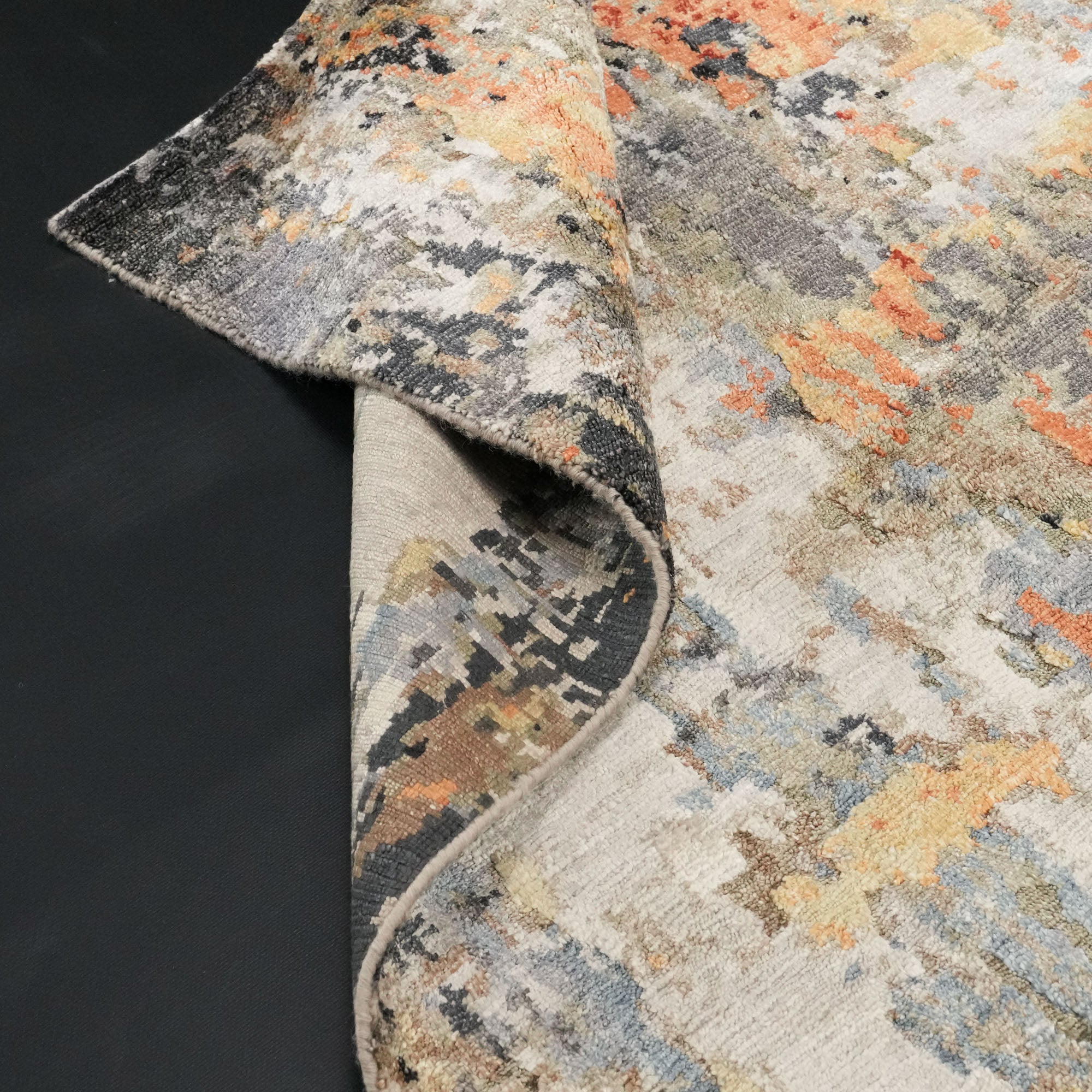 Maison Series Hand-Woven Abstract Patterned Colorful Carpet