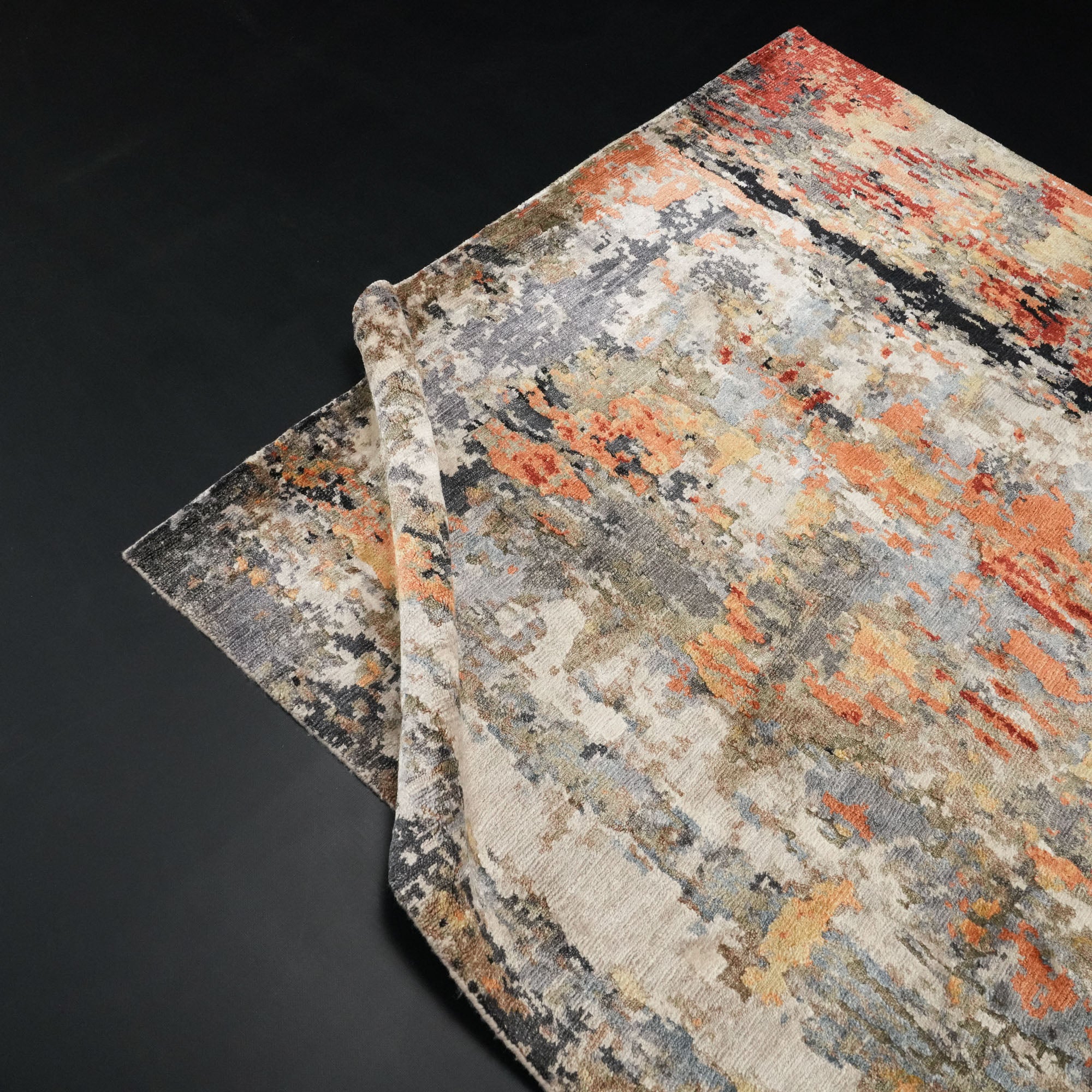Maison Series Hand-Woven Abstract Patterned Colorful Carpet