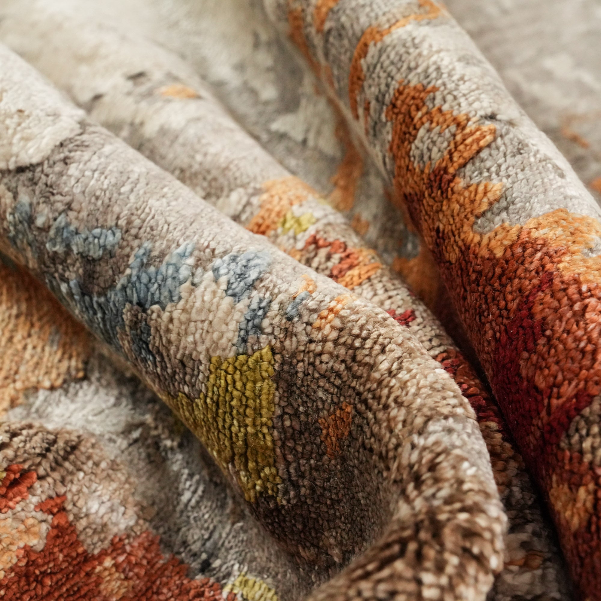 Maison Series Hand-Woven Abstract Patterned Colorful Carpet