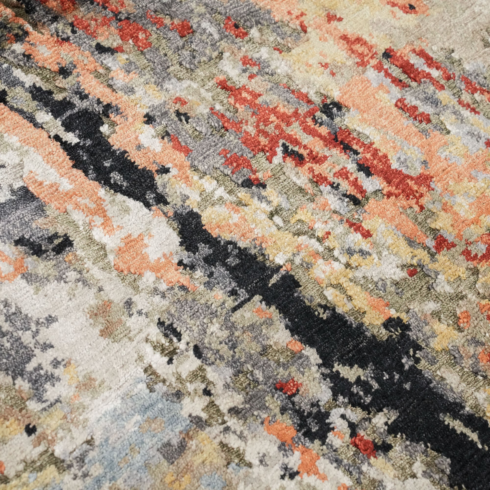 Maison Series Hand-Woven Abstract Patterned Colorful Carpet