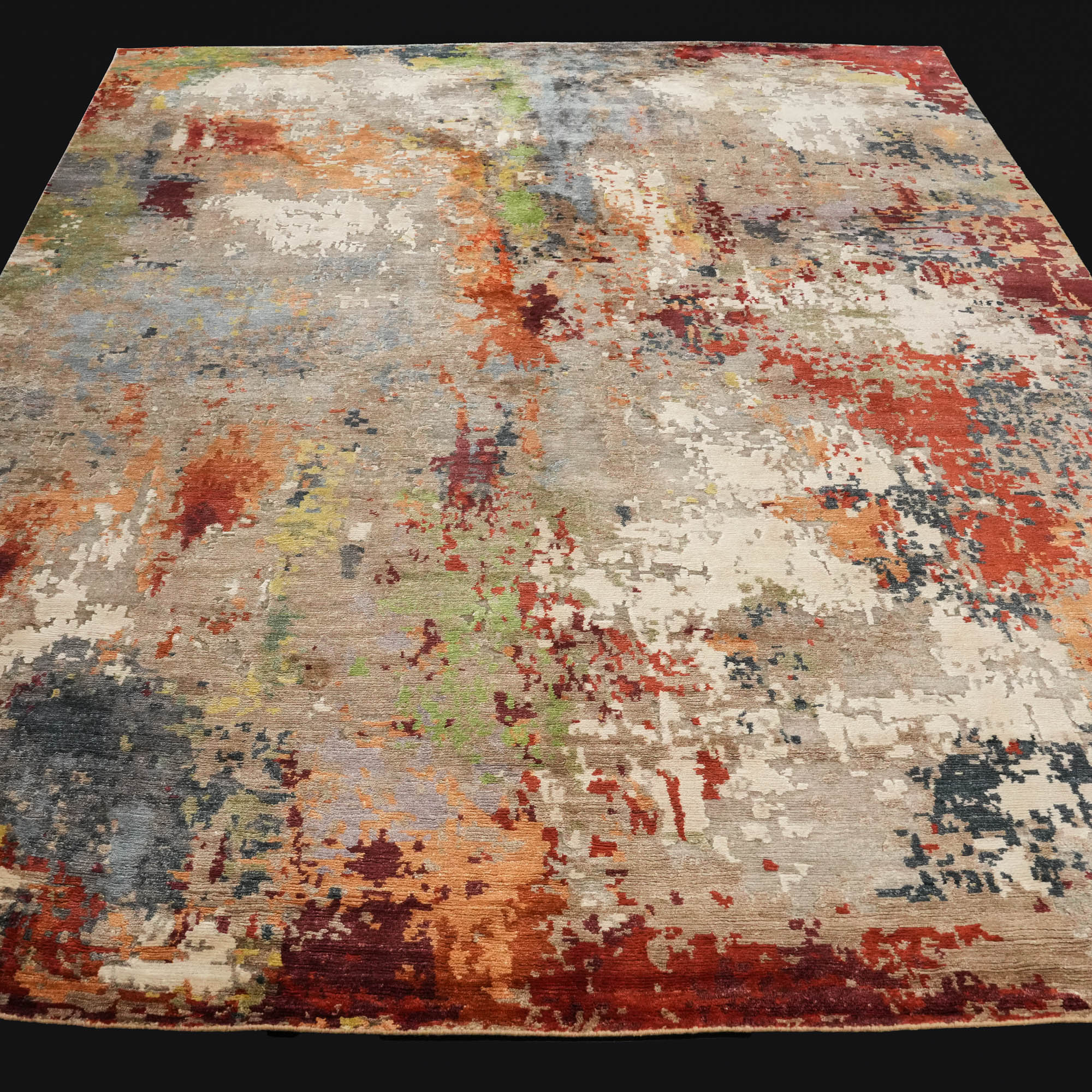 Maison Series Hand-Woven Abstract Patterned Colorful Carpet