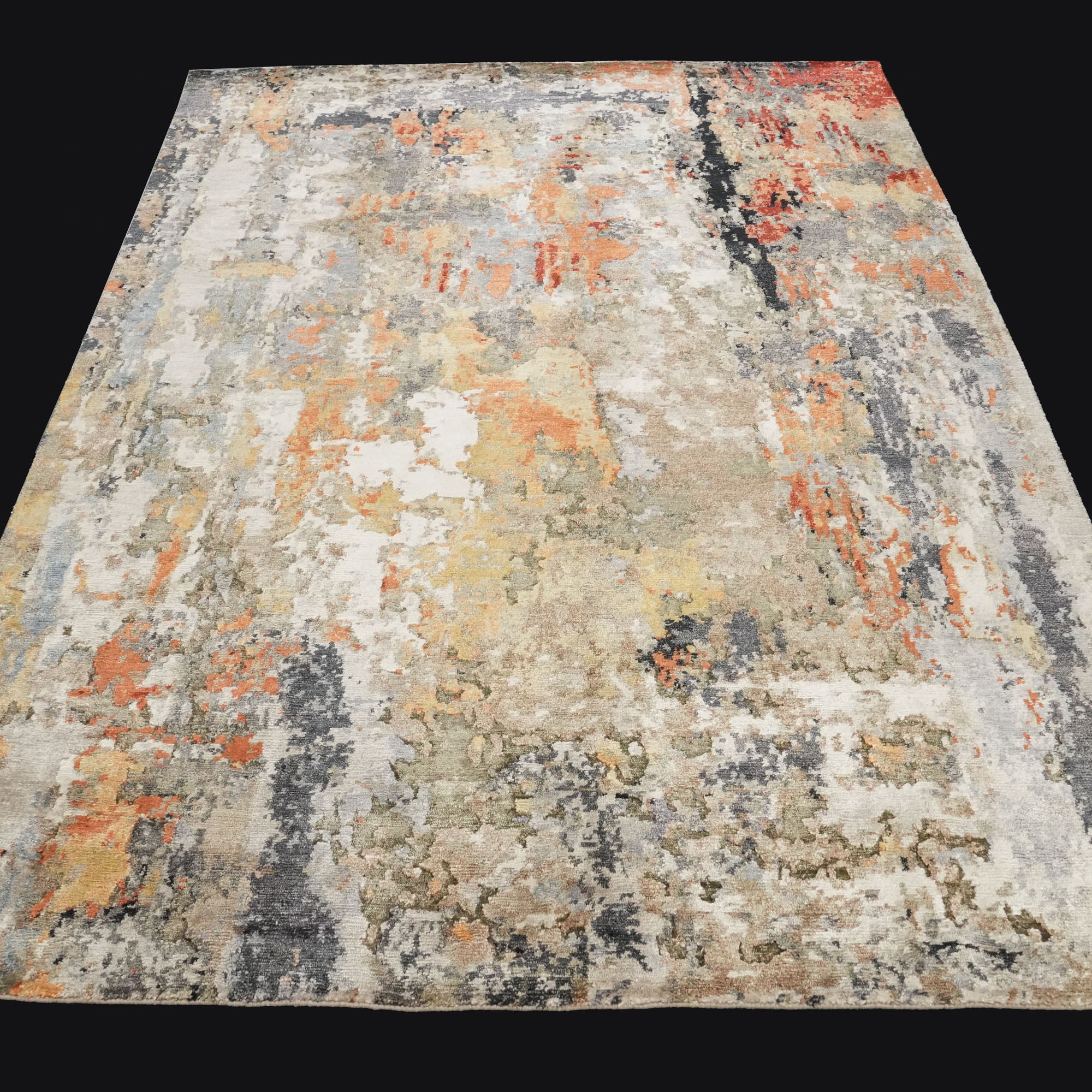 Maison Serisi El Dokuma Soyut Desenli Rengarenk Halı