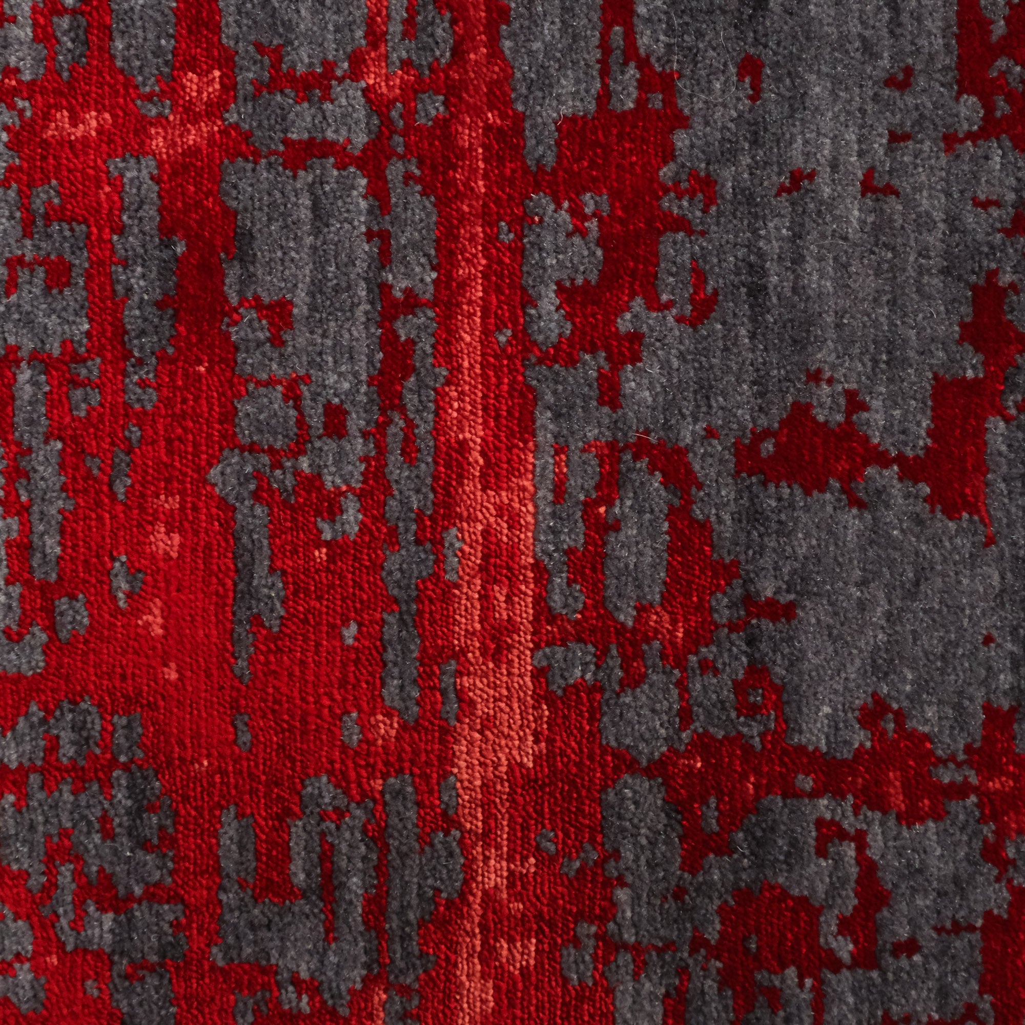 Handwoven Abstract Patterned Red Rug