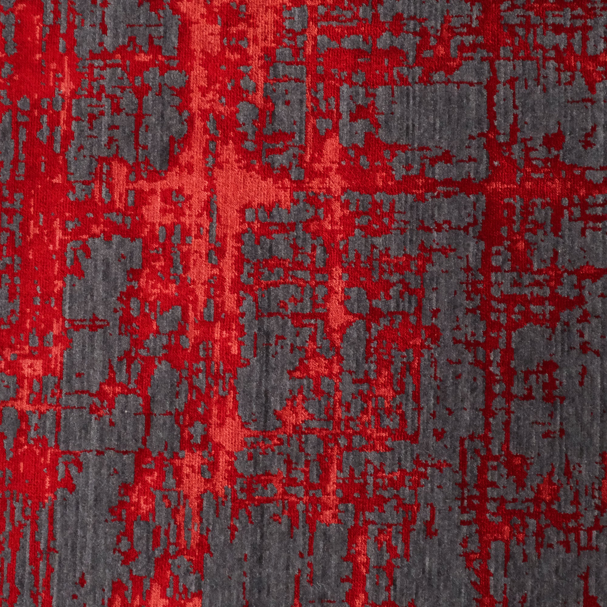 Handwoven Abstract Patterned Red Rug