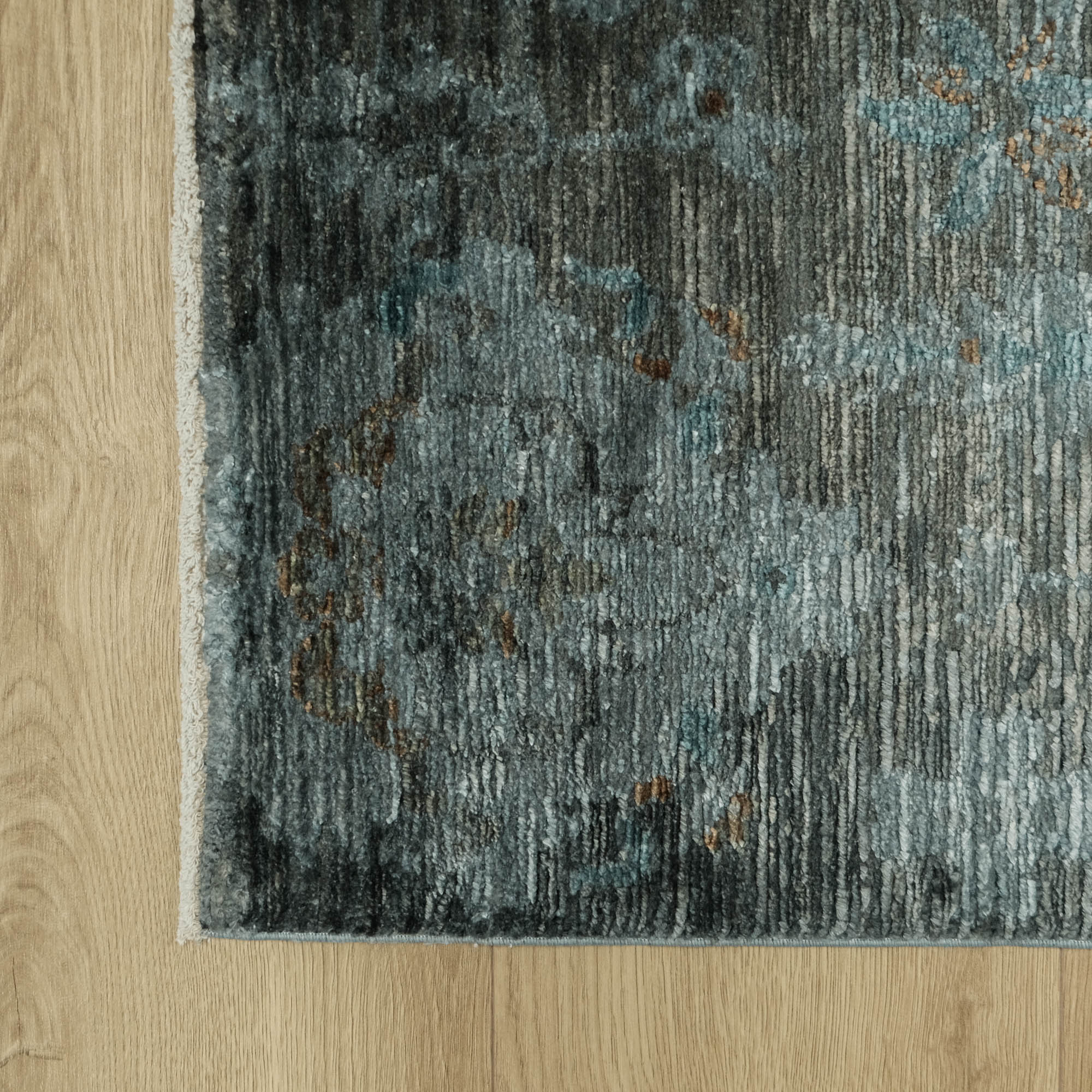 Makine Dokuma Vintage Desenli Antrasit Sentetik Halı