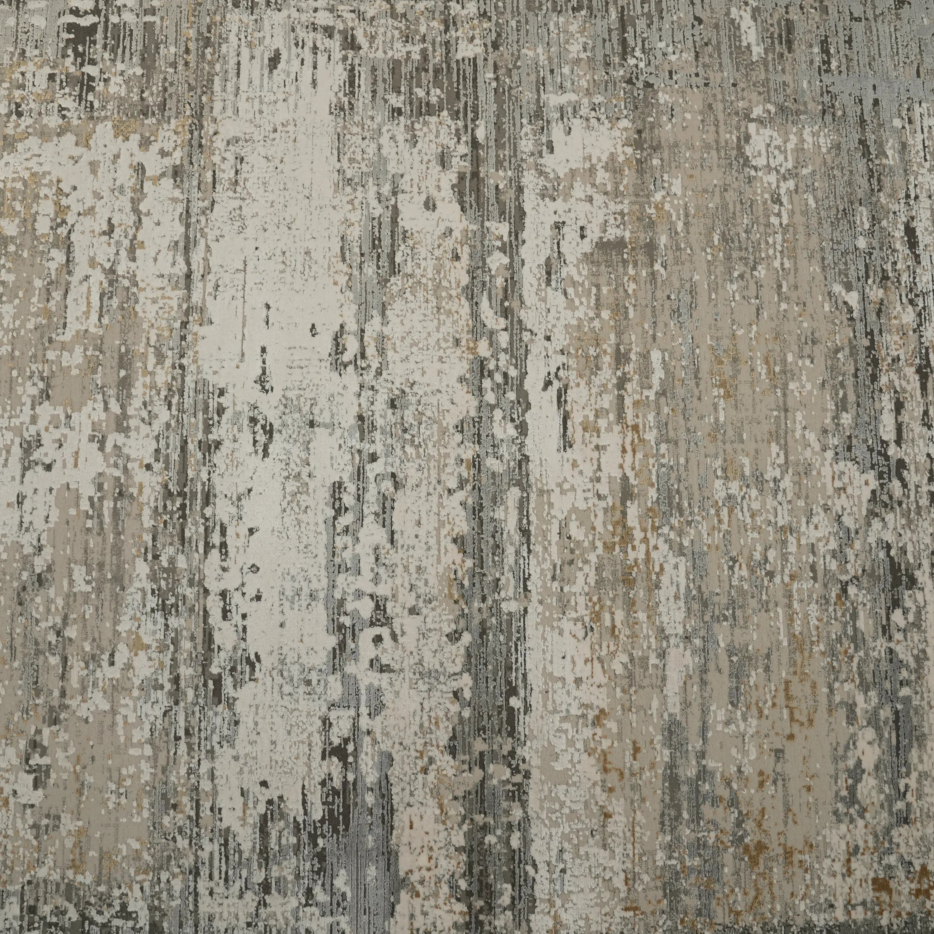 Marble Series Abstract Patterned Gray Dense Viscose Modern Rug