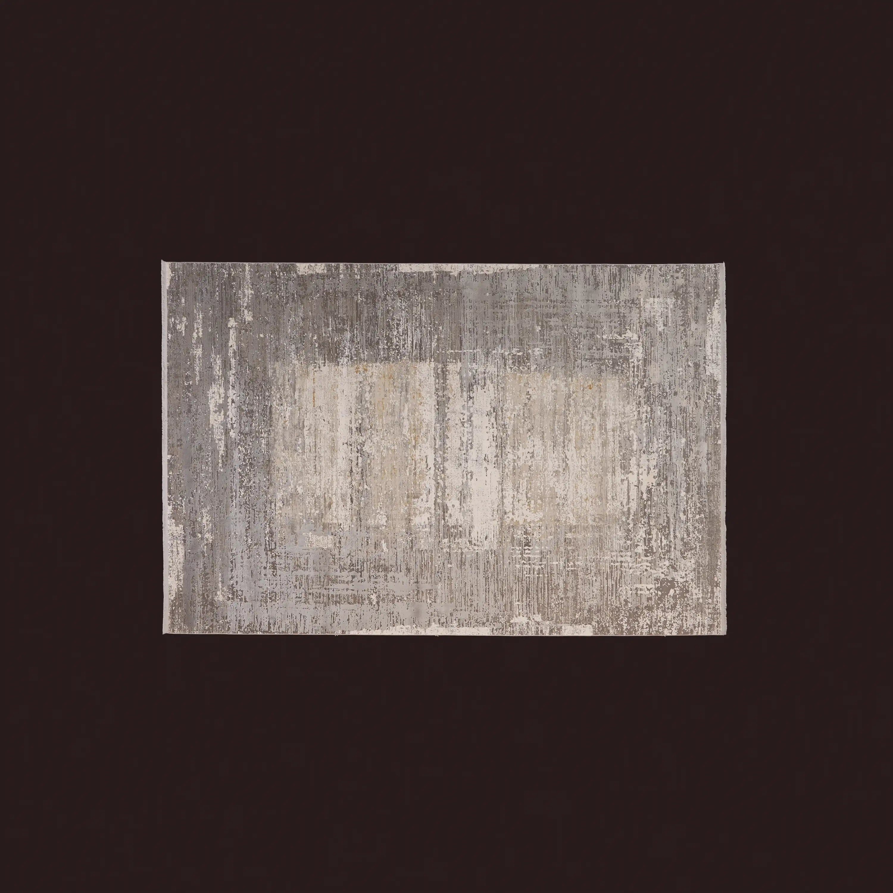 Marble Series Abstract Patterned Gray Dense Viscose Modern Rug