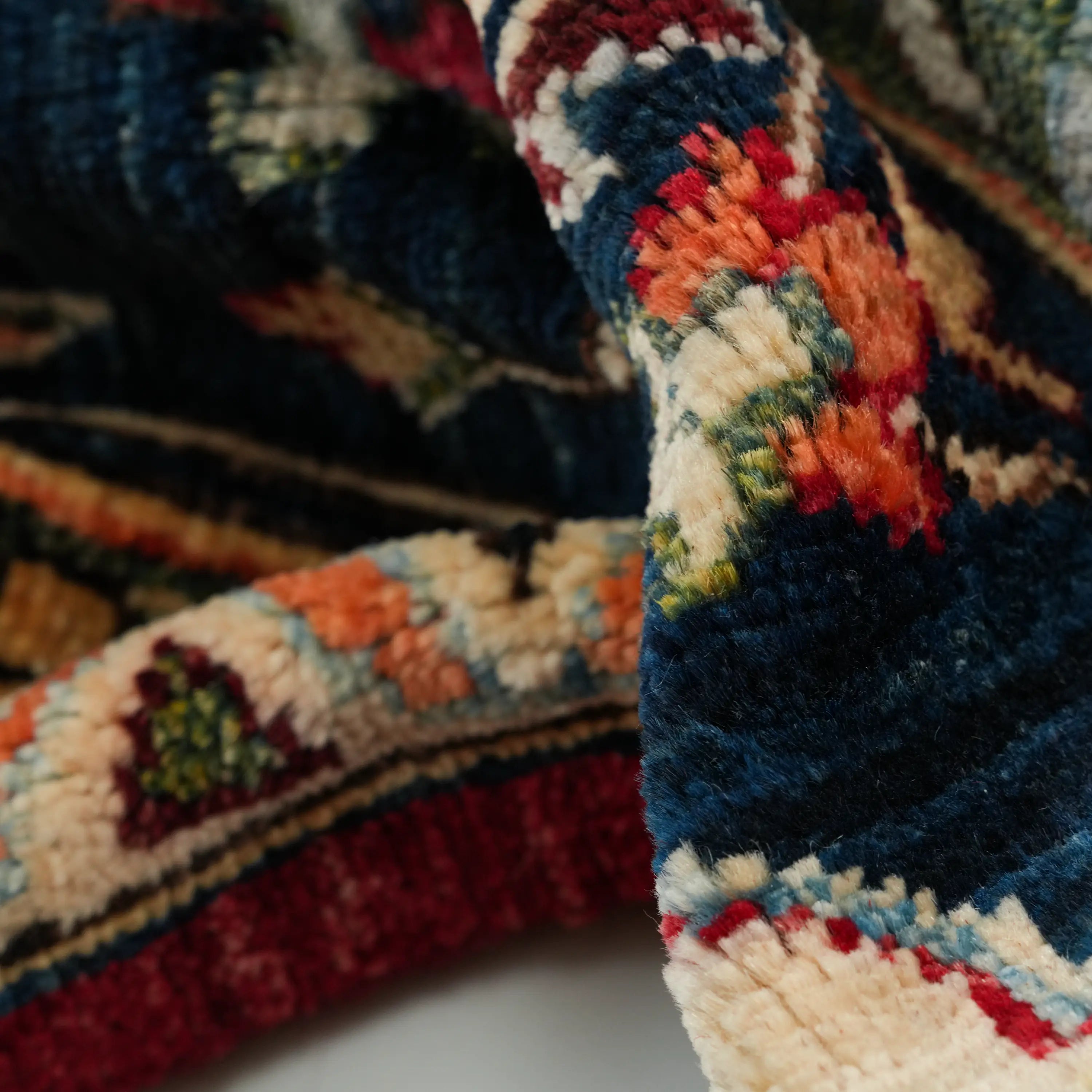 Mihman Series Handwoven Anatolian Patterned Red Wool Rug