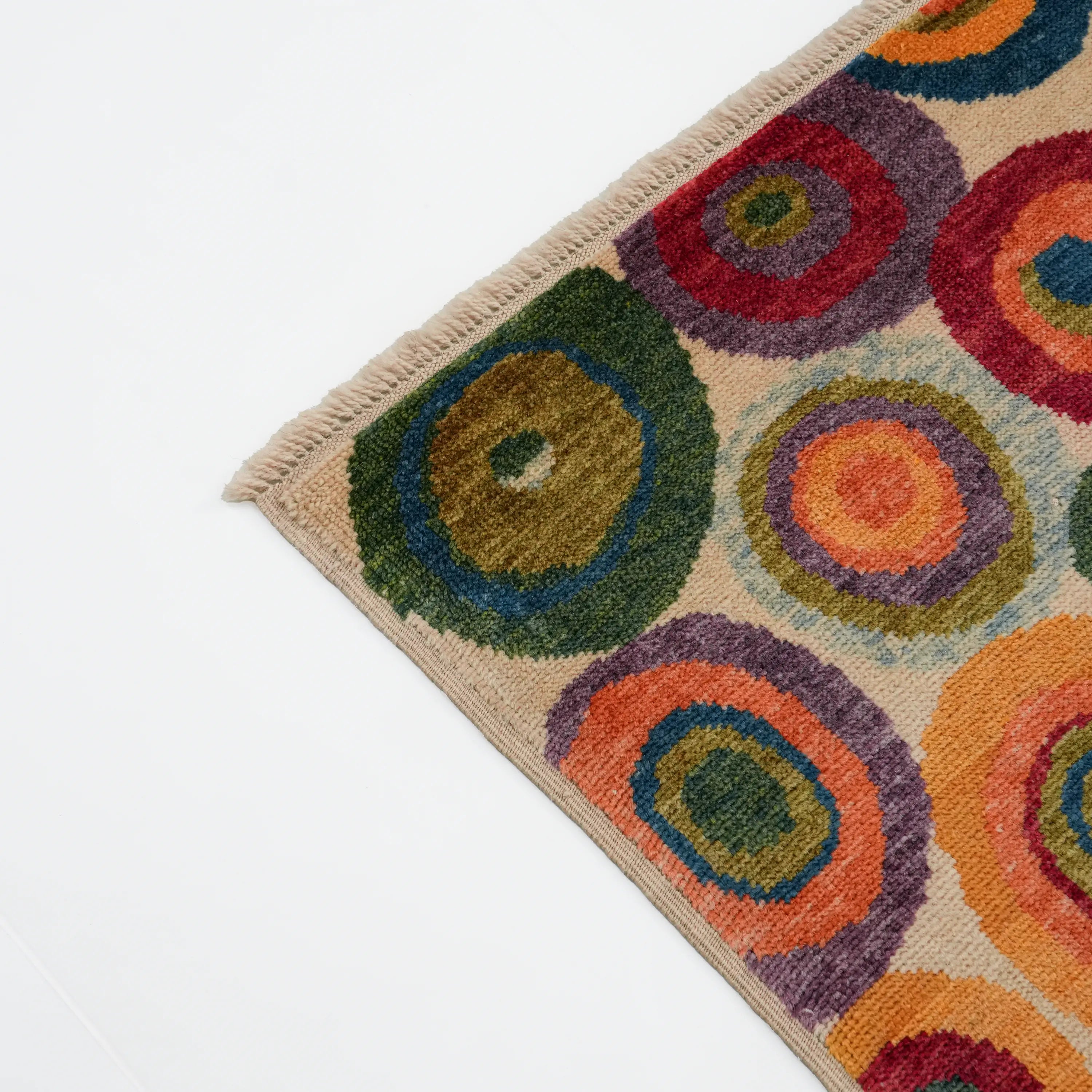 Nazar Series Handwoven Abstract Pattern Colorful Rug
