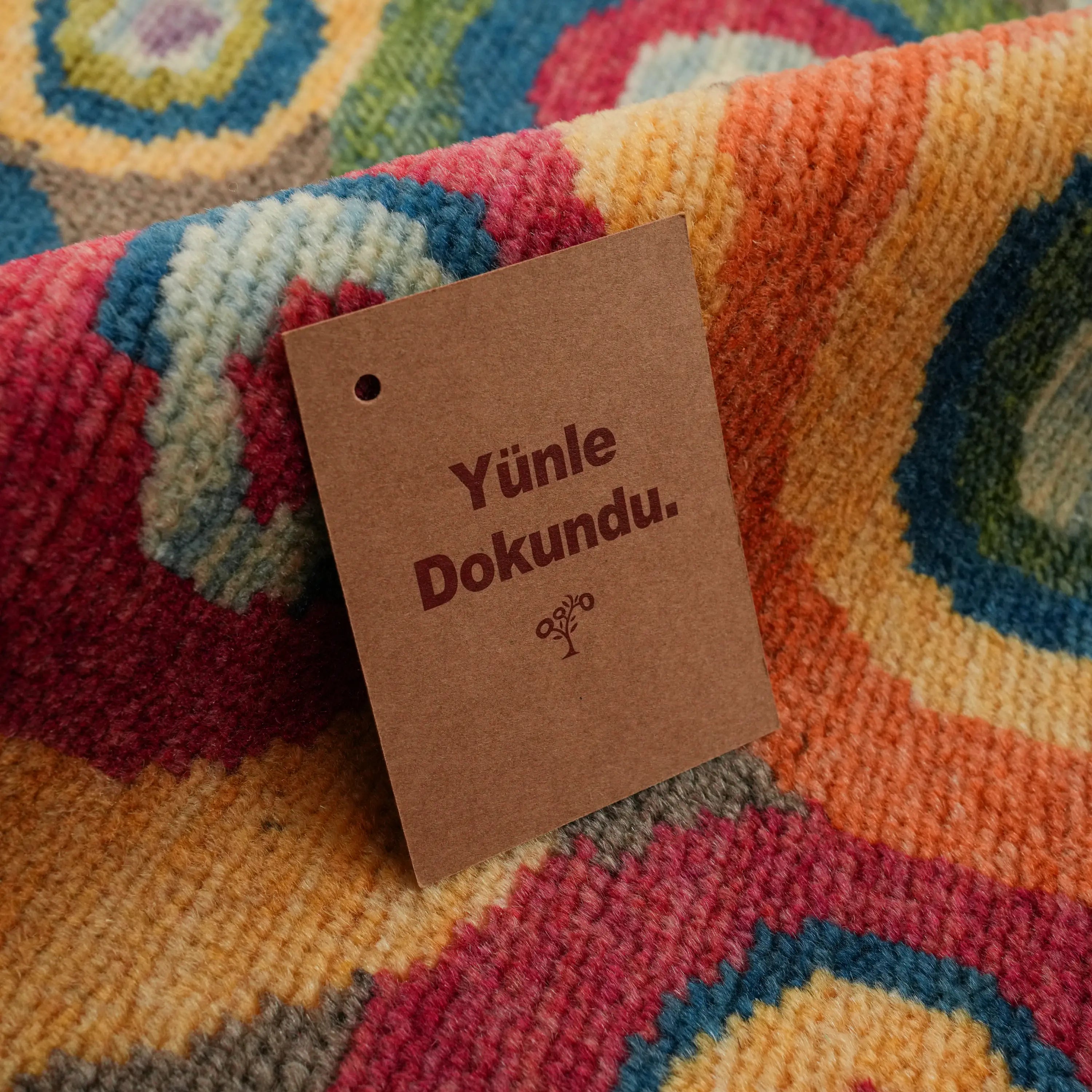 Nazar Series Handwoven Abstract Pattern Colorful Wool Rug