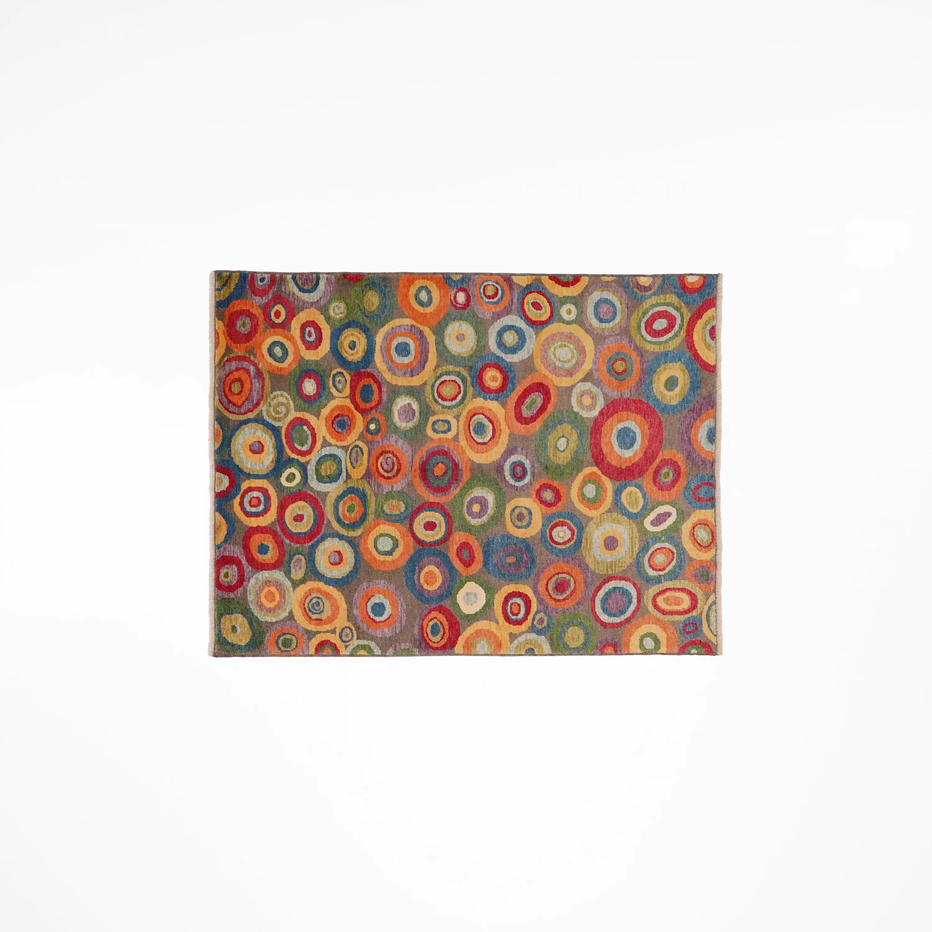 Nazar Series Handwoven Abstract Pattern Colorful Wool Rug