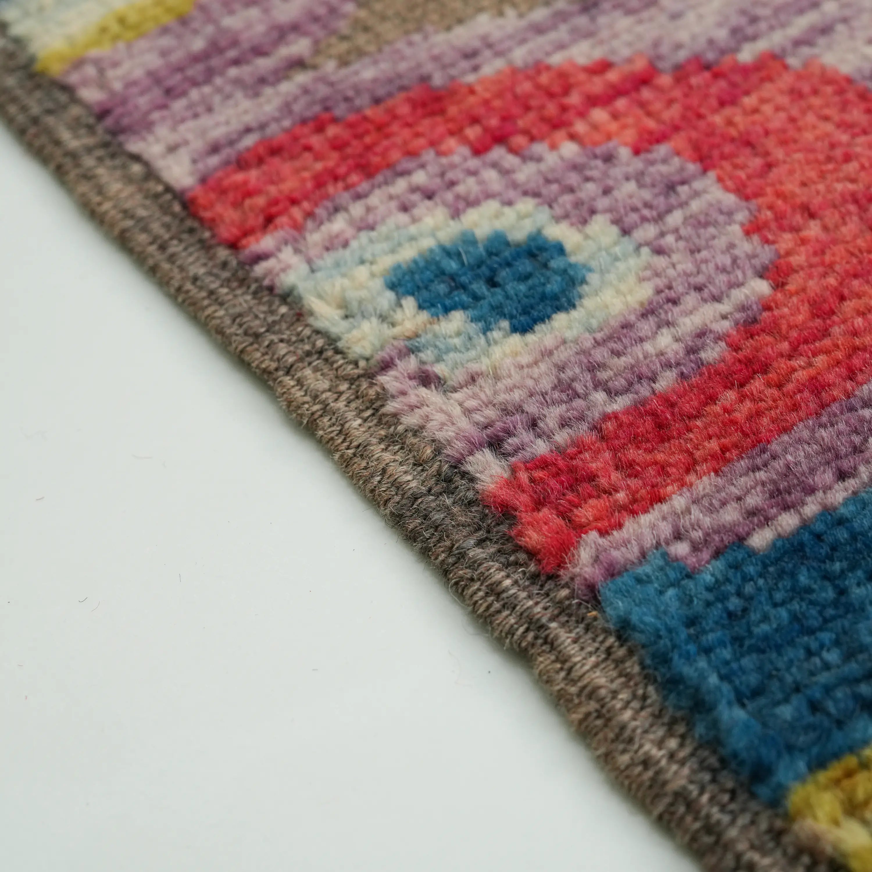 Nazar Series Handwoven Abstract Pattern Colorful Wool Rug