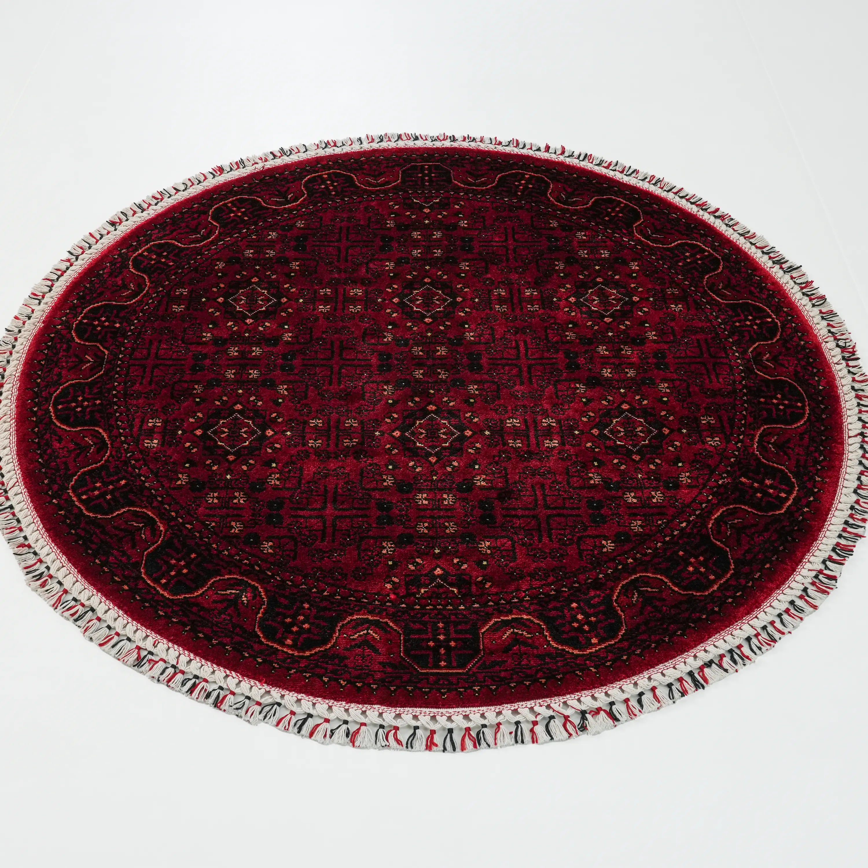 Nostalgia Afghan Design Machine Woven Carpet