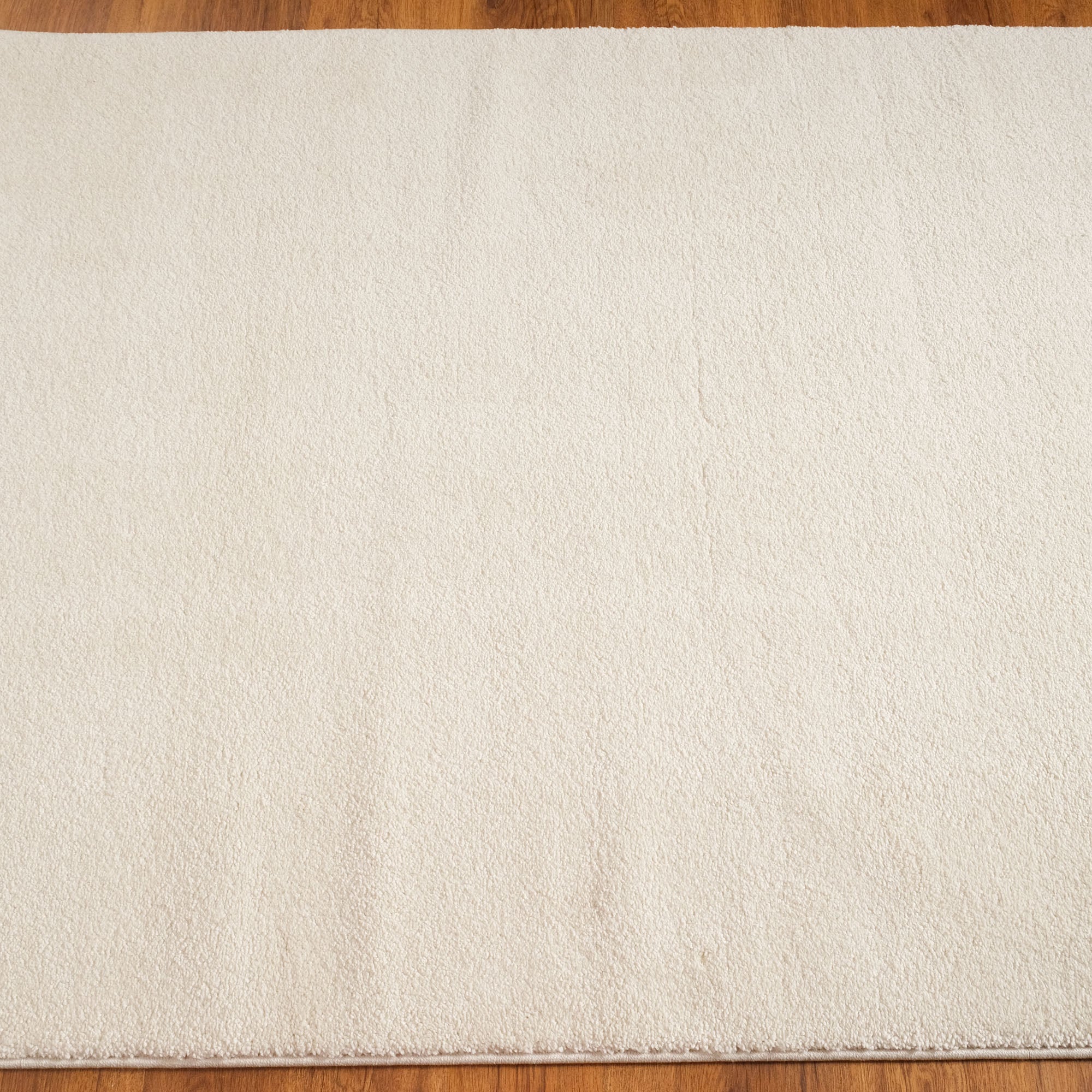 Nova Series Plain Patterned White Bedroom Carpet